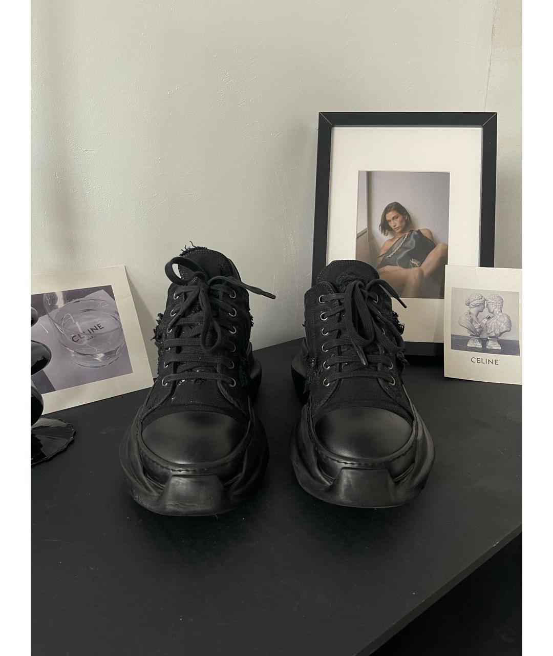 RICK OWENS Черные кеды, фото 3