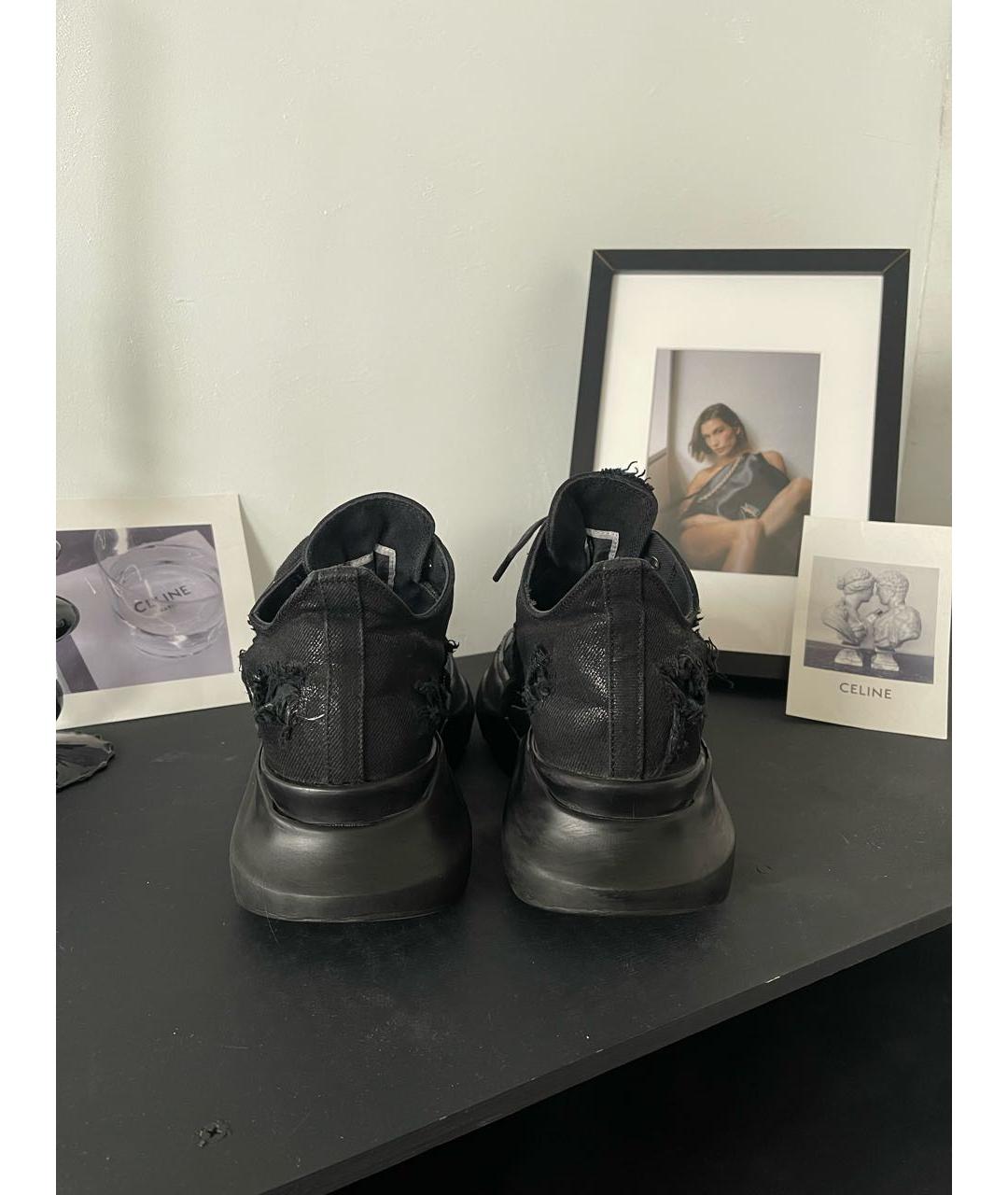 RICK OWENS Черные кеды, фото 4