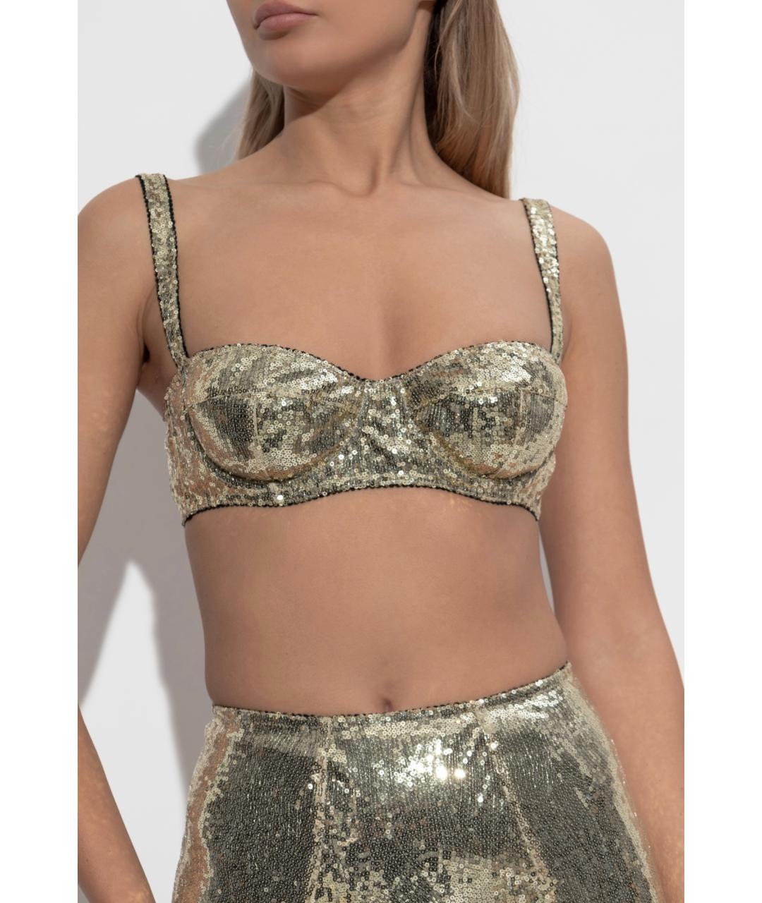 DOLCE&GABBANA Золотой бюстгалтеры, фото 3