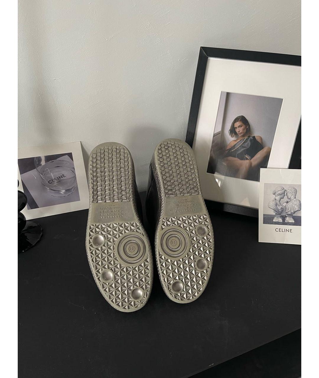 MAISON MARGIELA Серебряные низкие кроссовки / кеды, фото 5