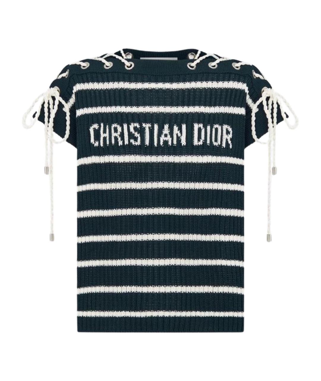 CHRISTIAN DIOR Темно-синий джемпер / свитер, фото 1