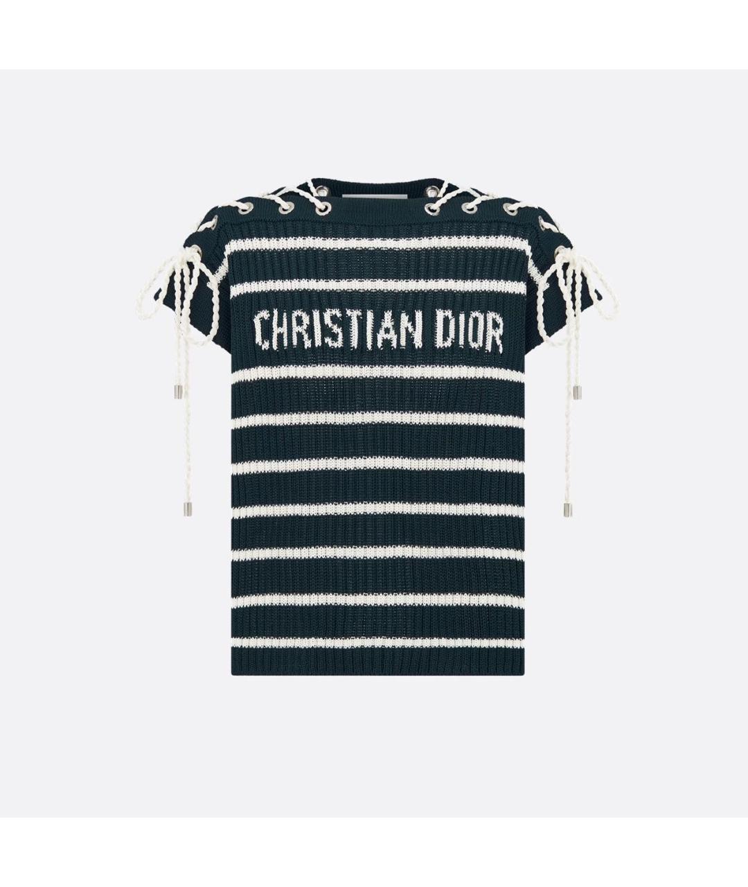CHRISTIAN DIOR Темно-синий джемпер / свитер, фото 5