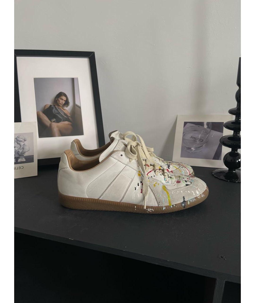 MAISON MARGIELA Белые низкие кроссовки / кеды, фото 8