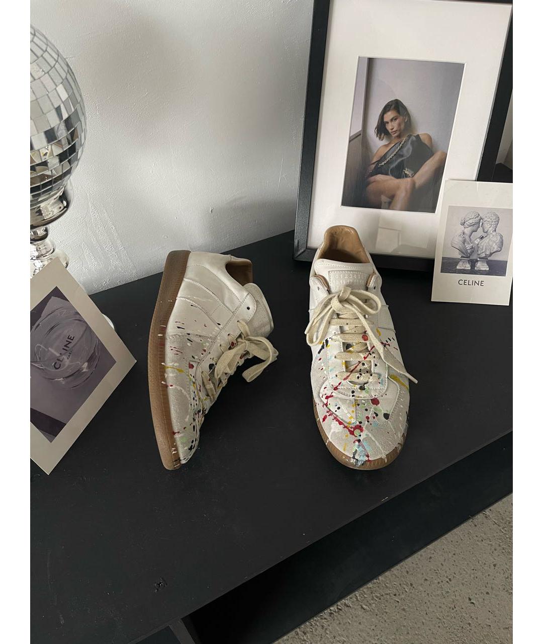 MAISON MARGIELA Белые низкие кроссовки / кеды, фото 2