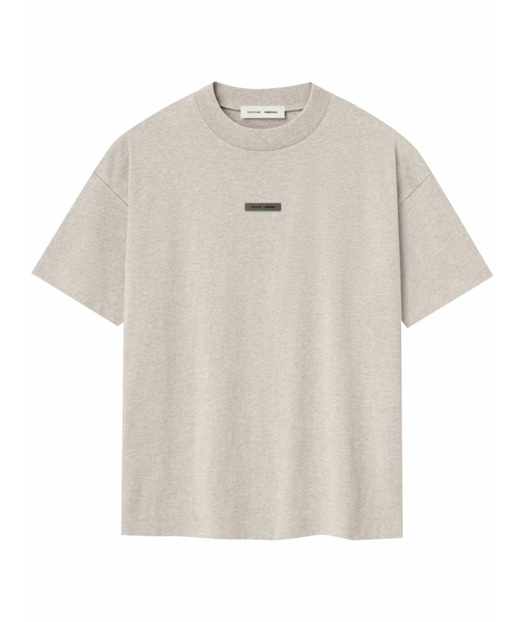 FEAR OF GOD ESSENTIALS Бежевая хлопковая футболка, фото 1