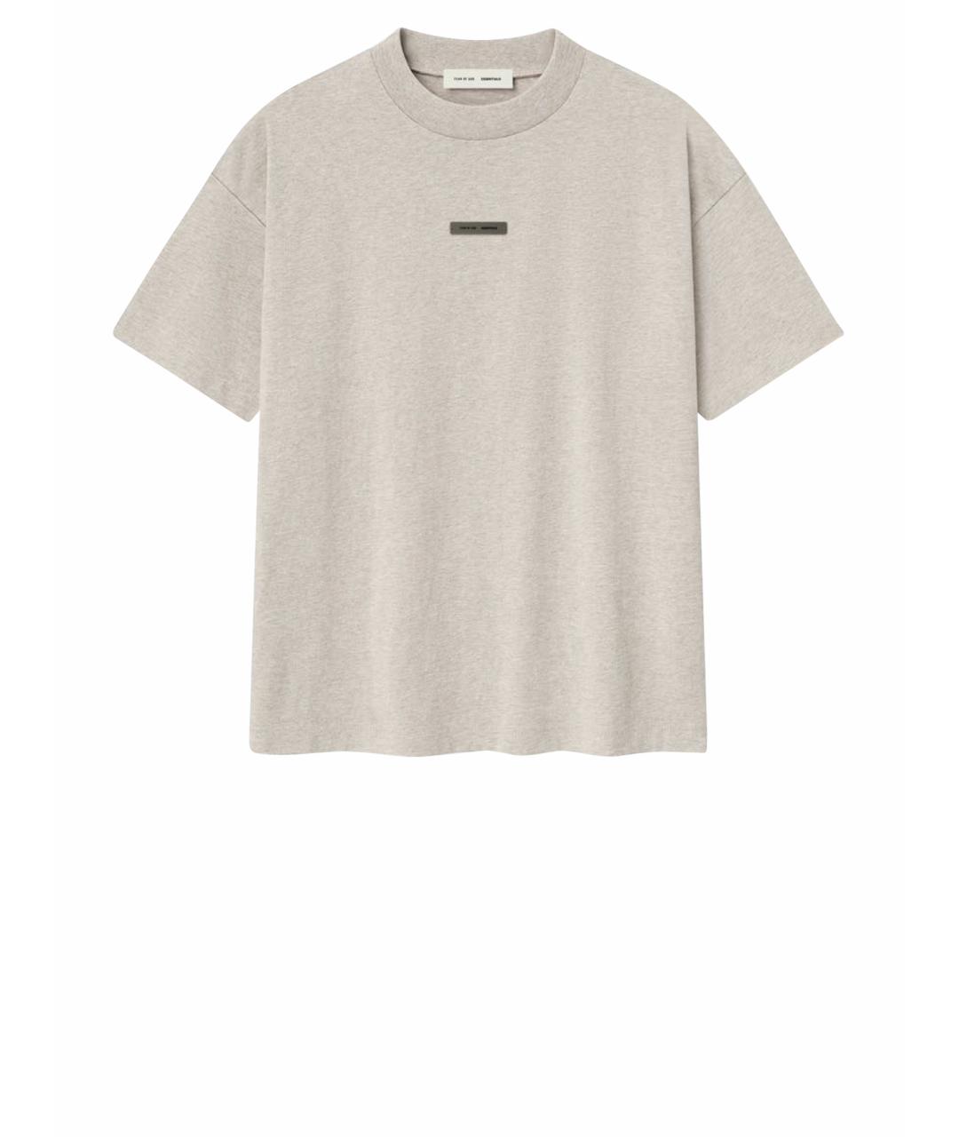 FEAR OF GOD ESSENTIALS Бежевая хлопковая футболка, фото 1