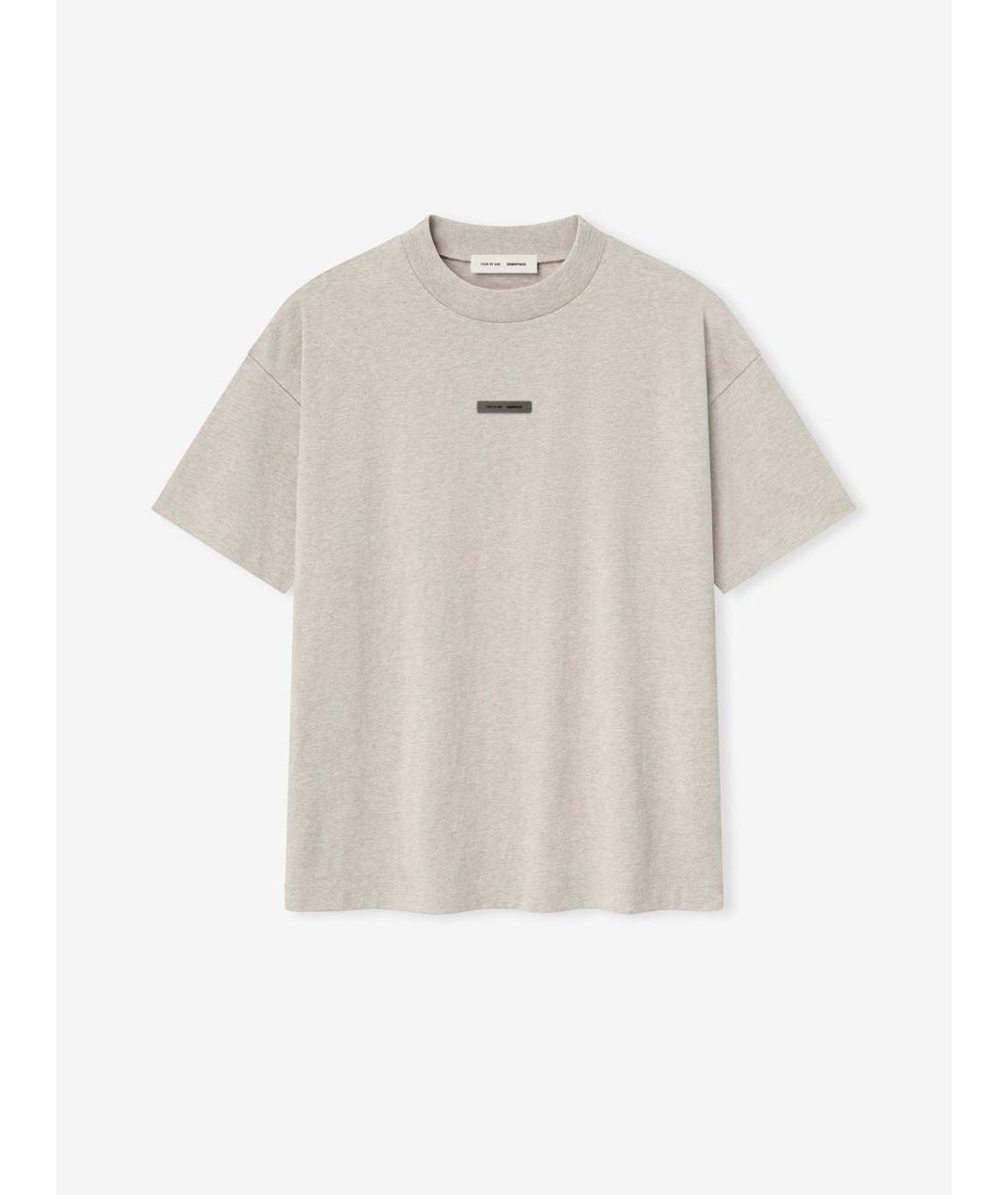 FEAR OF GOD ESSENTIALS Бежевая хлопковая футболка, фото 4