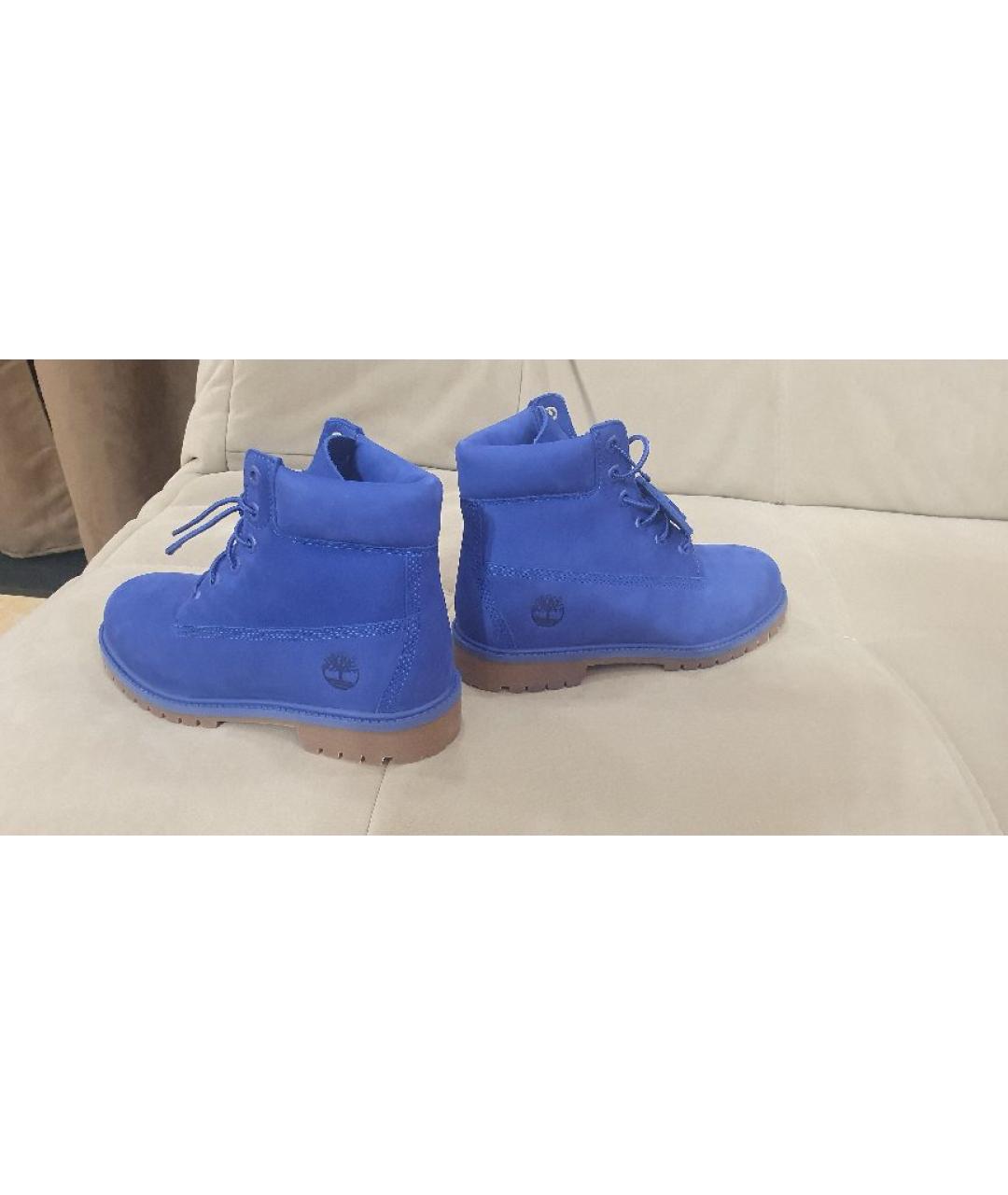 TIMBERLAND Синие нубуковые ботинки, фото 8