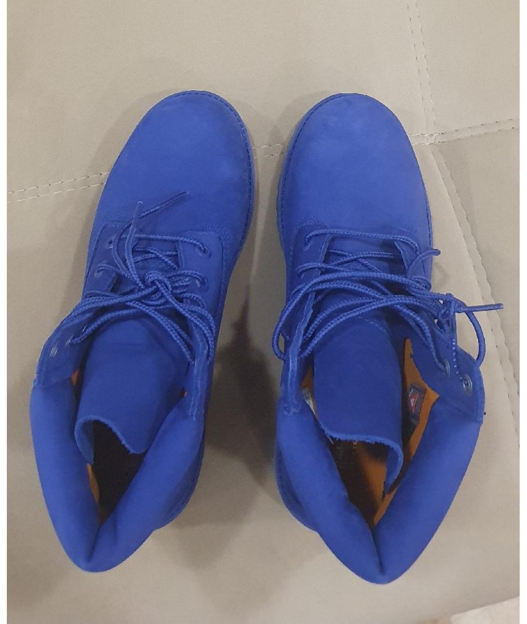 TIMBERLAND Синие нубуковые ботинки, фото 3