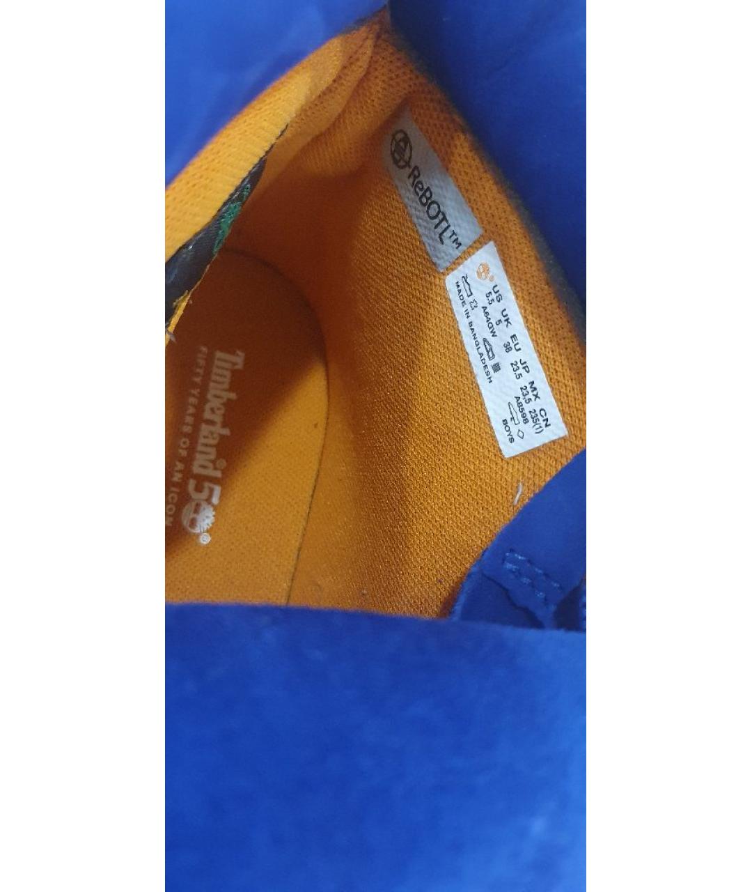 TIMBERLAND Синие нубуковые ботинки, фото 6