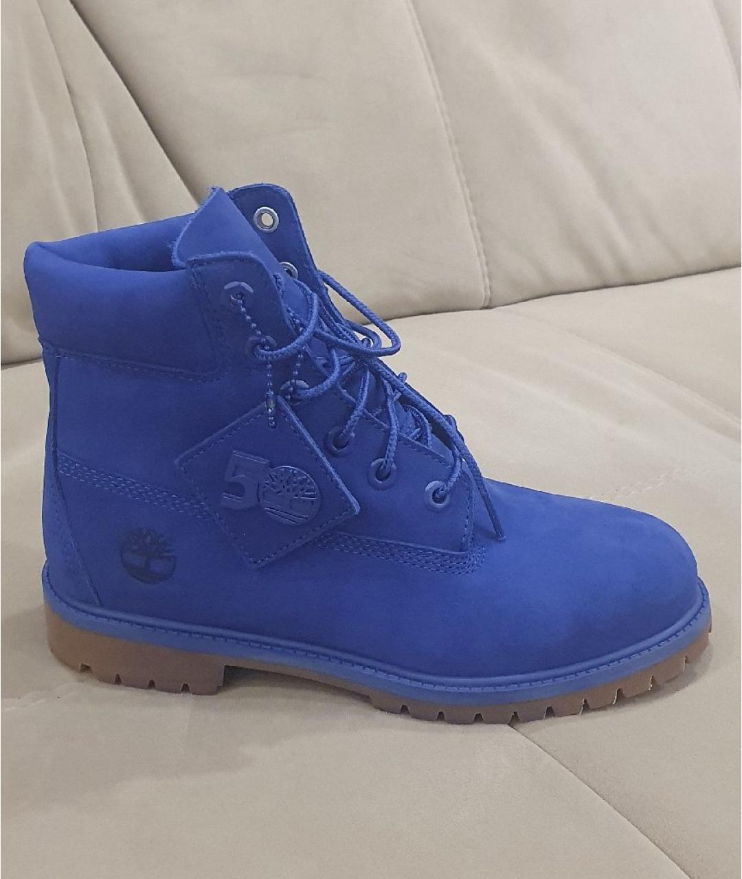TIMBERLAND Синие нубуковые ботинки, фото 9