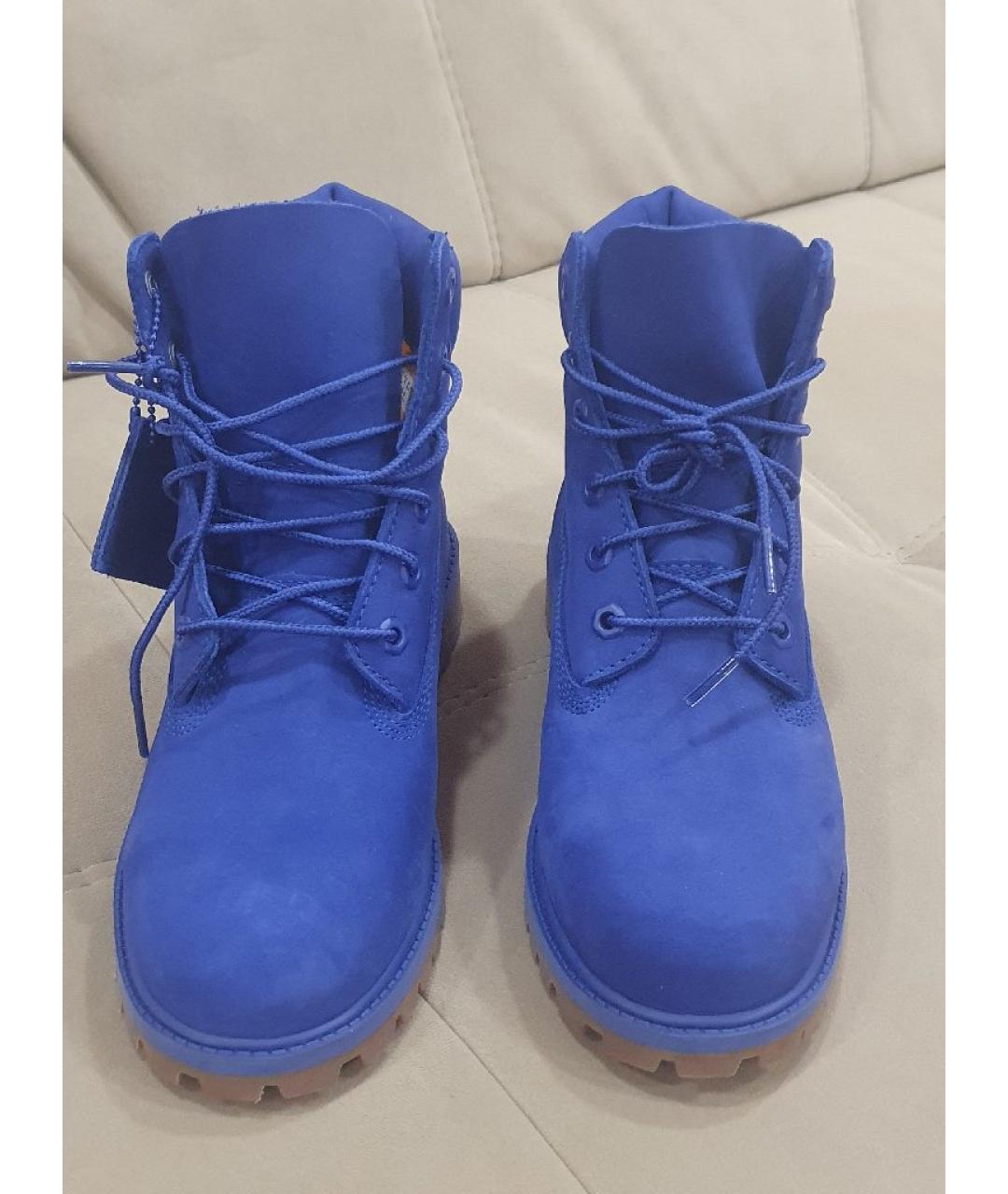 TIMBERLAND Синие нубуковые ботинки, фото 2