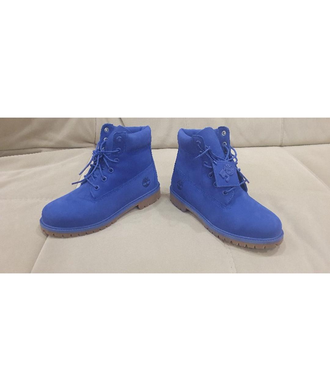 TIMBERLAND Синие нубуковые ботинки, фото 7