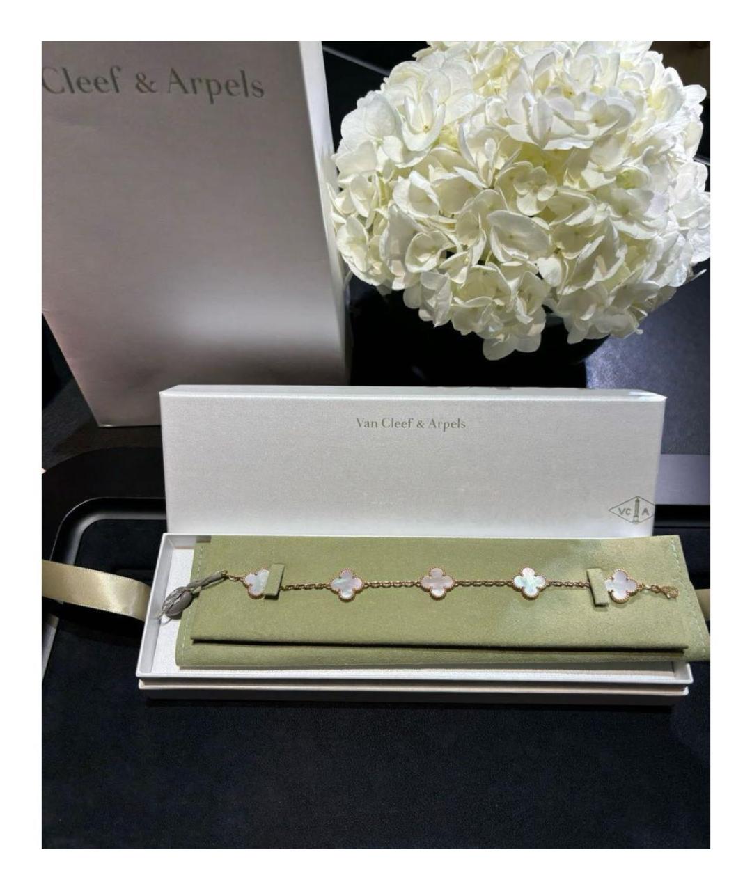 VAN CLEEF & ARPELS Бежевый браслет из желтого золота, фото 2