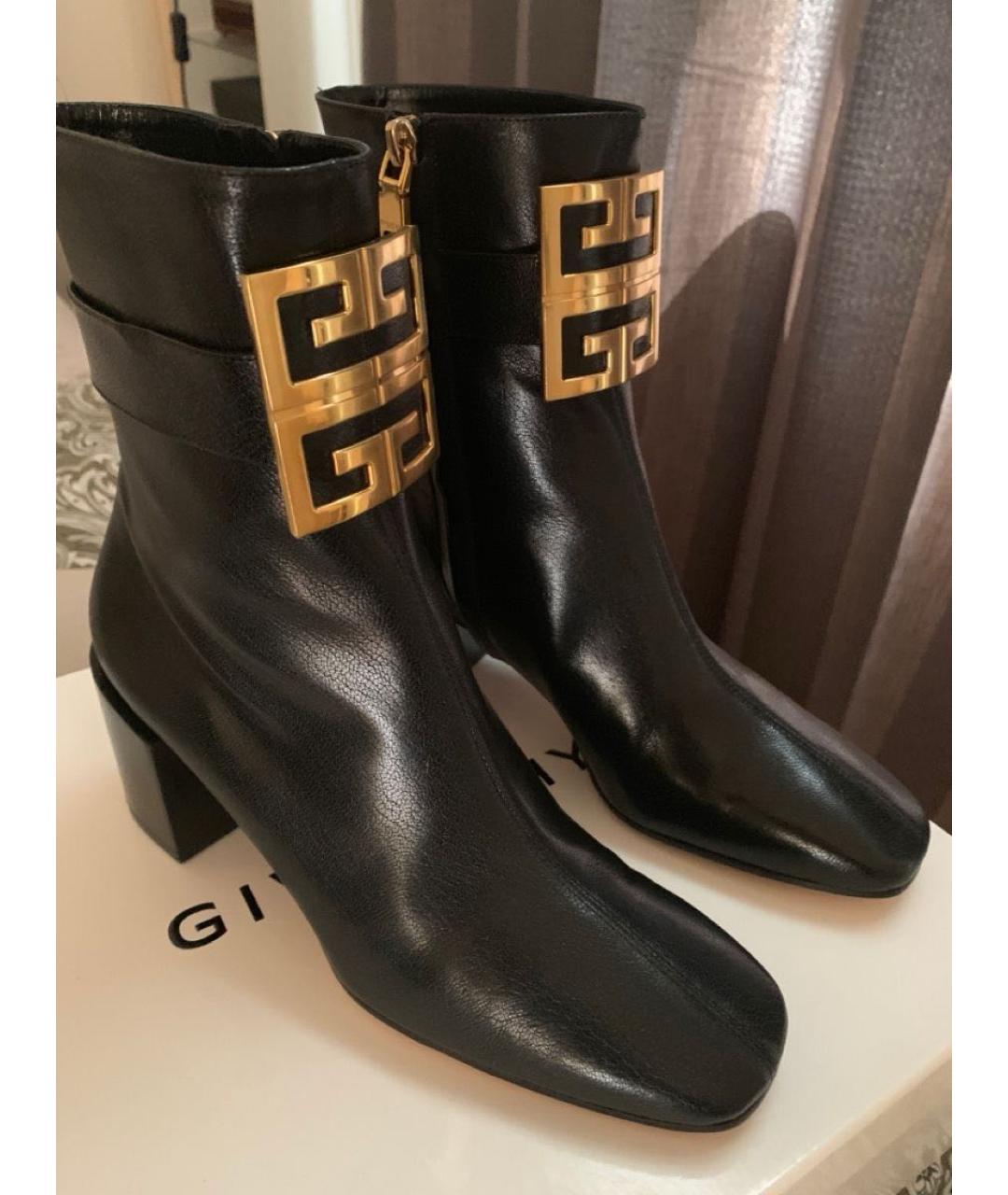 GIVENCHY Черные кожаные ботильоны, фото 7
