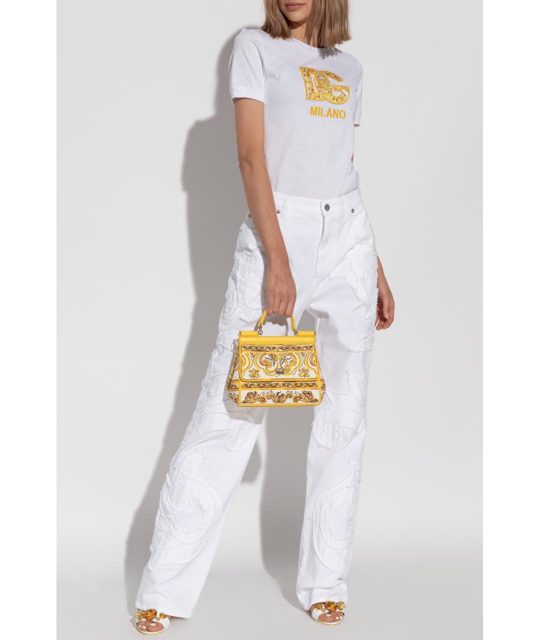 DOLCE&GABBANA Белые прямые джинсы, фото 2