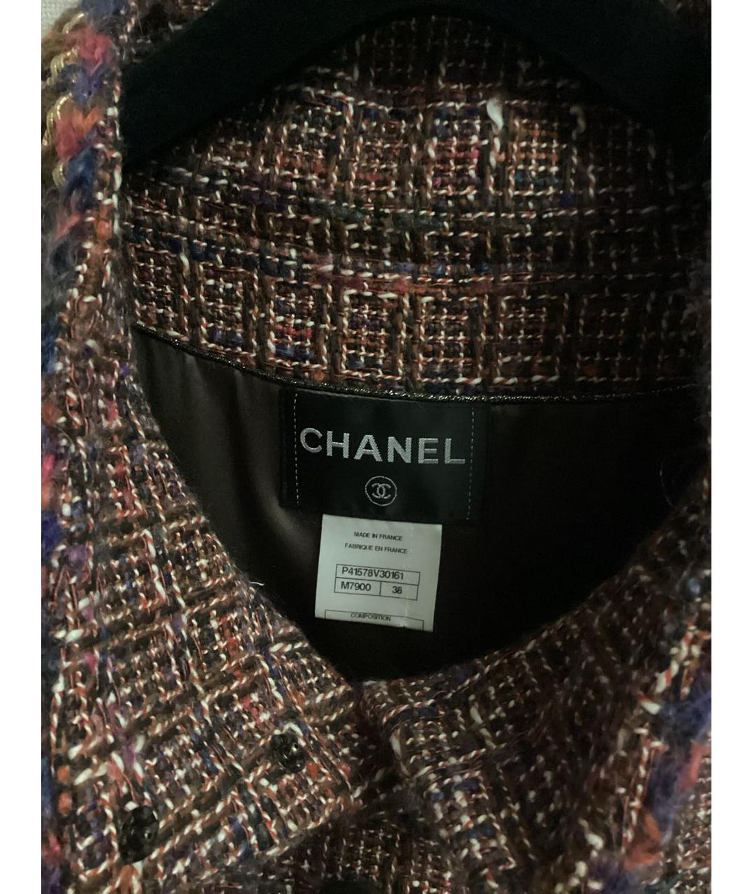 CHANEL Мульти шерстяное пальто, фото 3