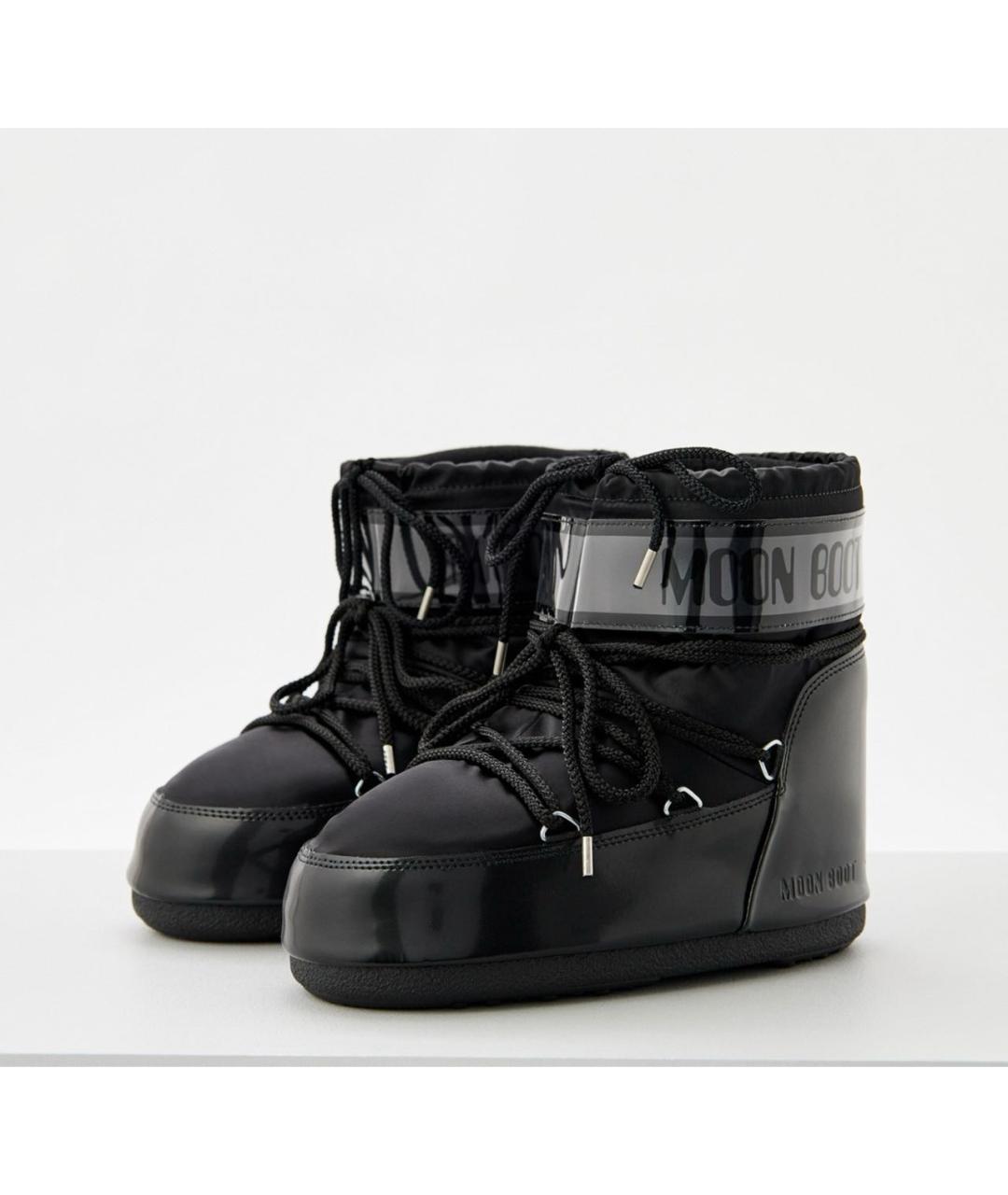 MOON BOOT Черные ботинки из искусственной кожи, фото 2
