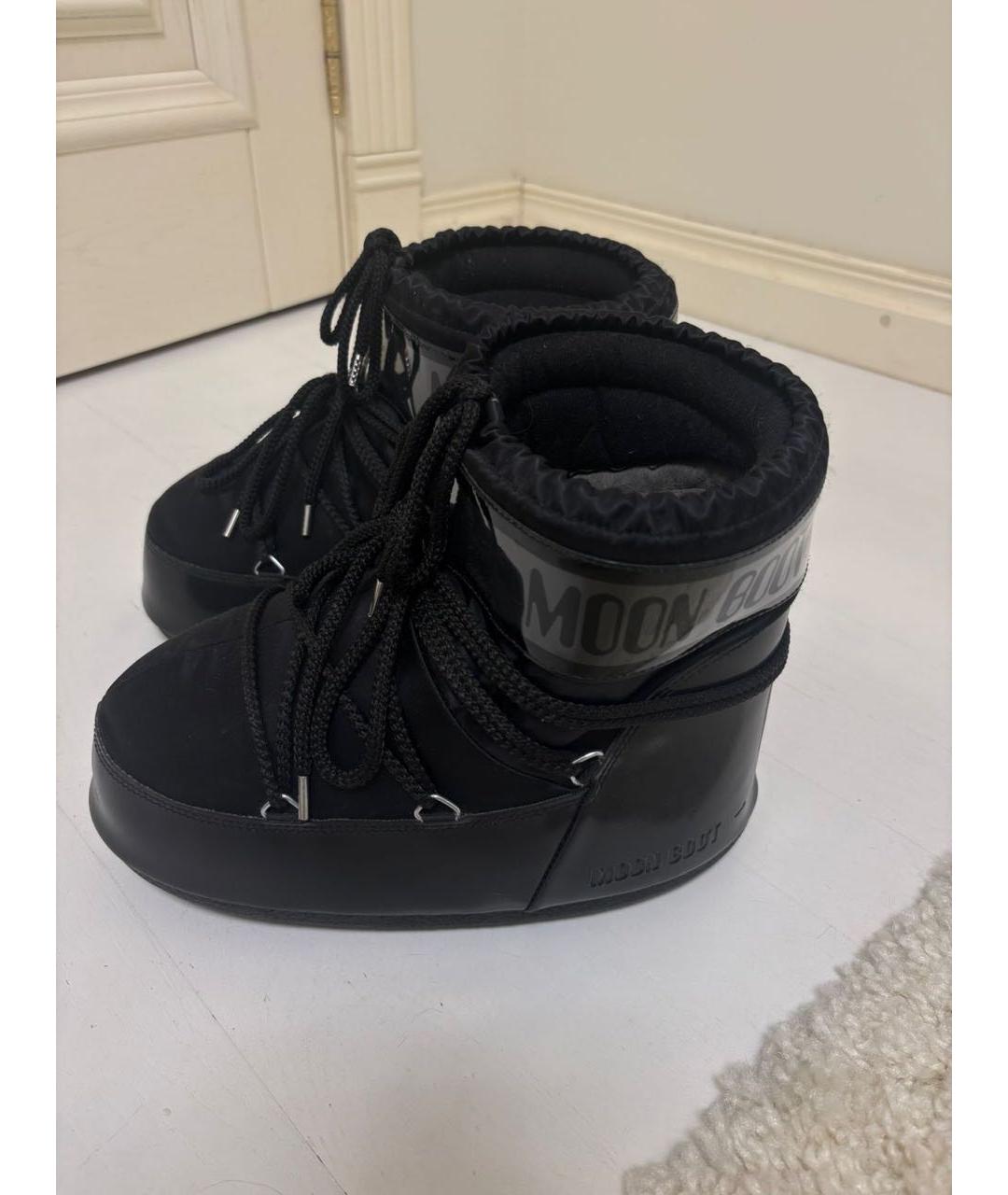 MOON BOOT Черные ботинки из искусственной кожи, фото 5