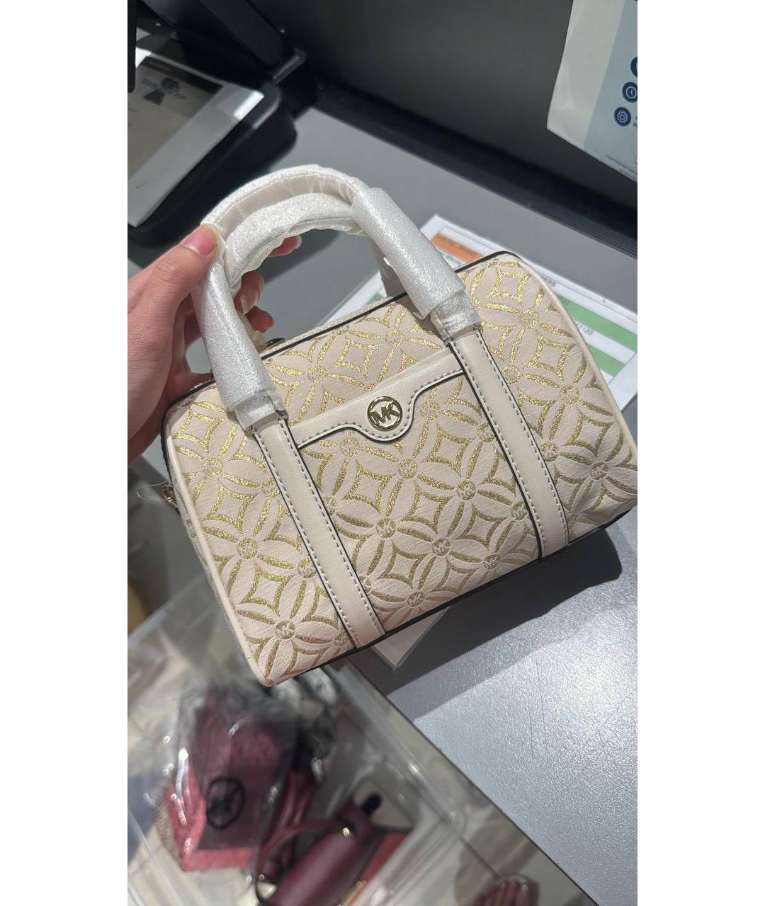 MICHAEL KORS Бежевая сумка с короткими ручками, фото 4