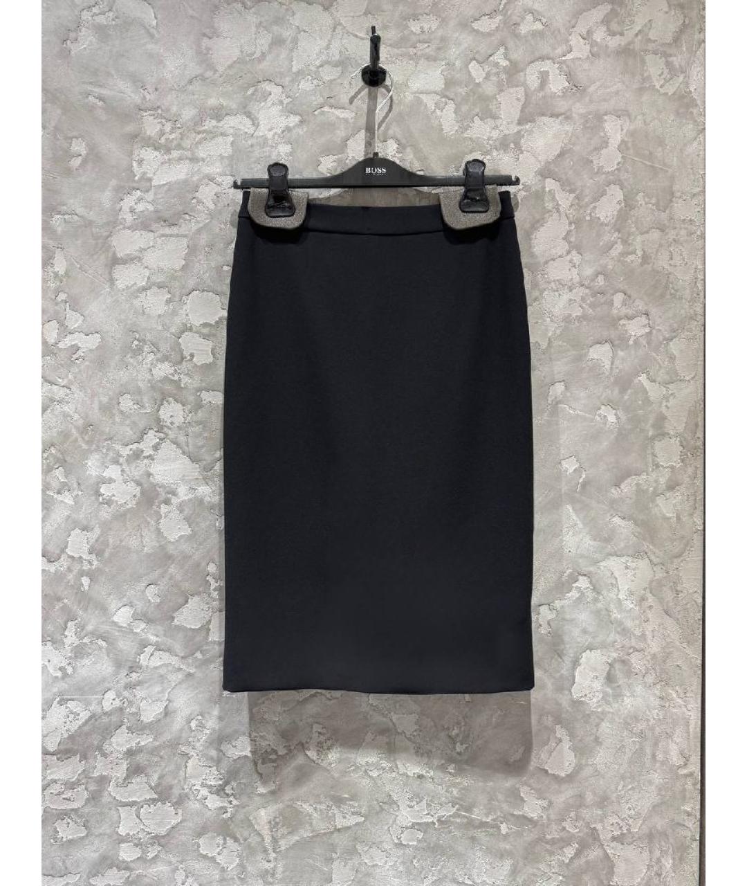 HUGO BOSS Черная юбка миди, фото 6