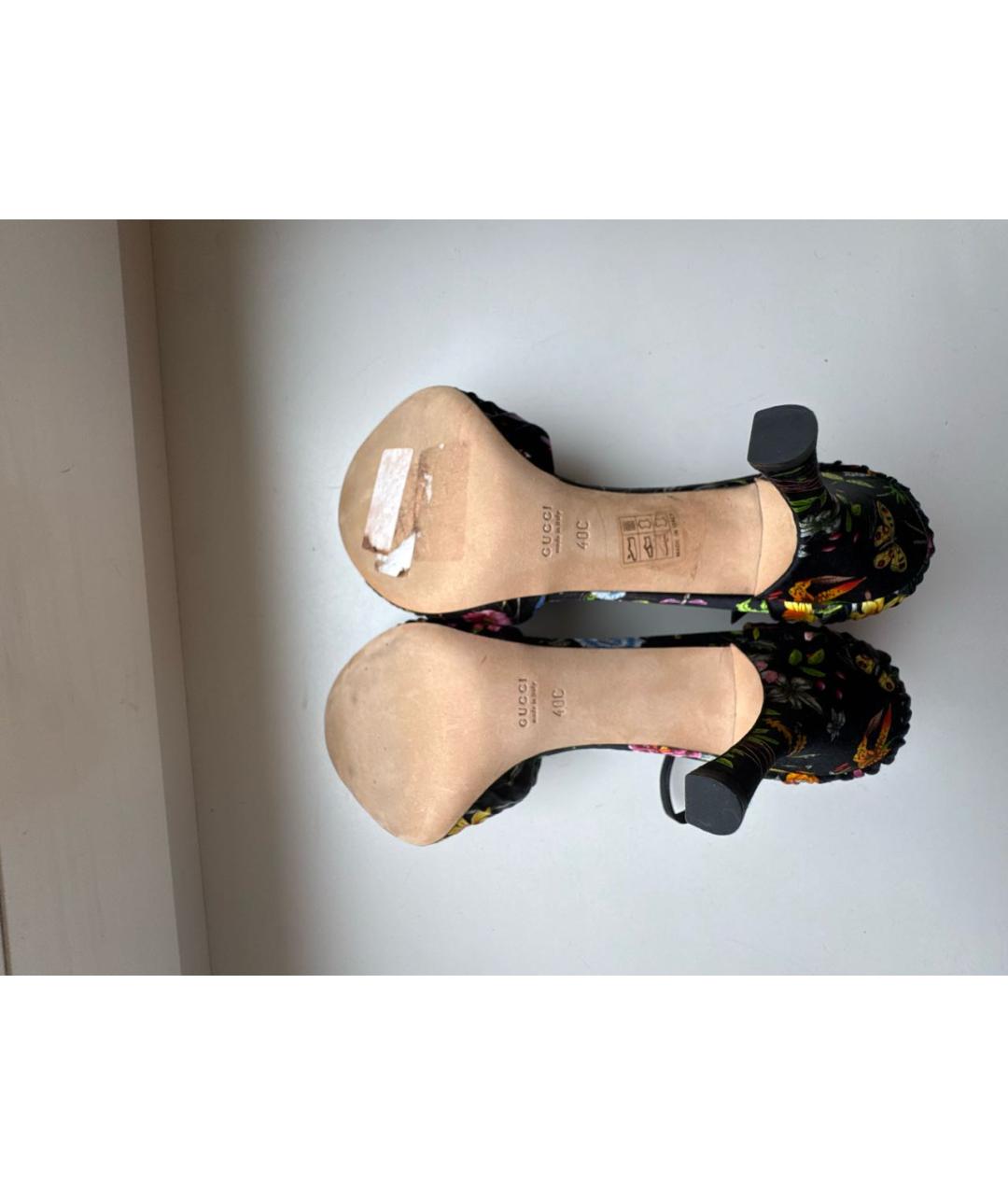 GUCCI Мульти текстильные босоножки, фото 5