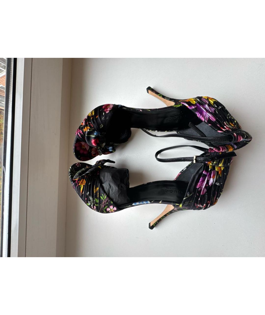 GUCCI Мульти текстильные босоножки, фото 6