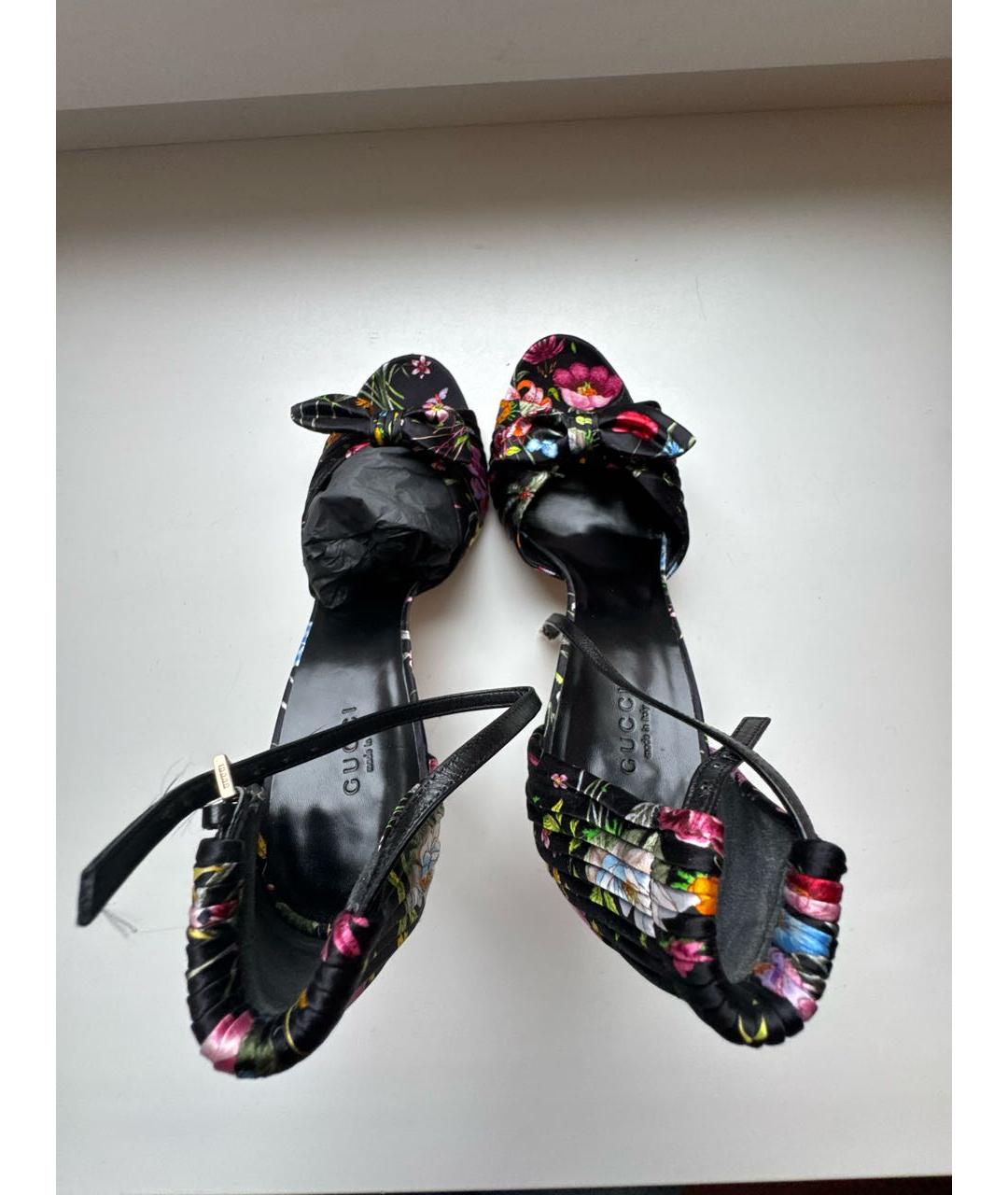 GUCCI Мульти текстильные босоножки, фото 4