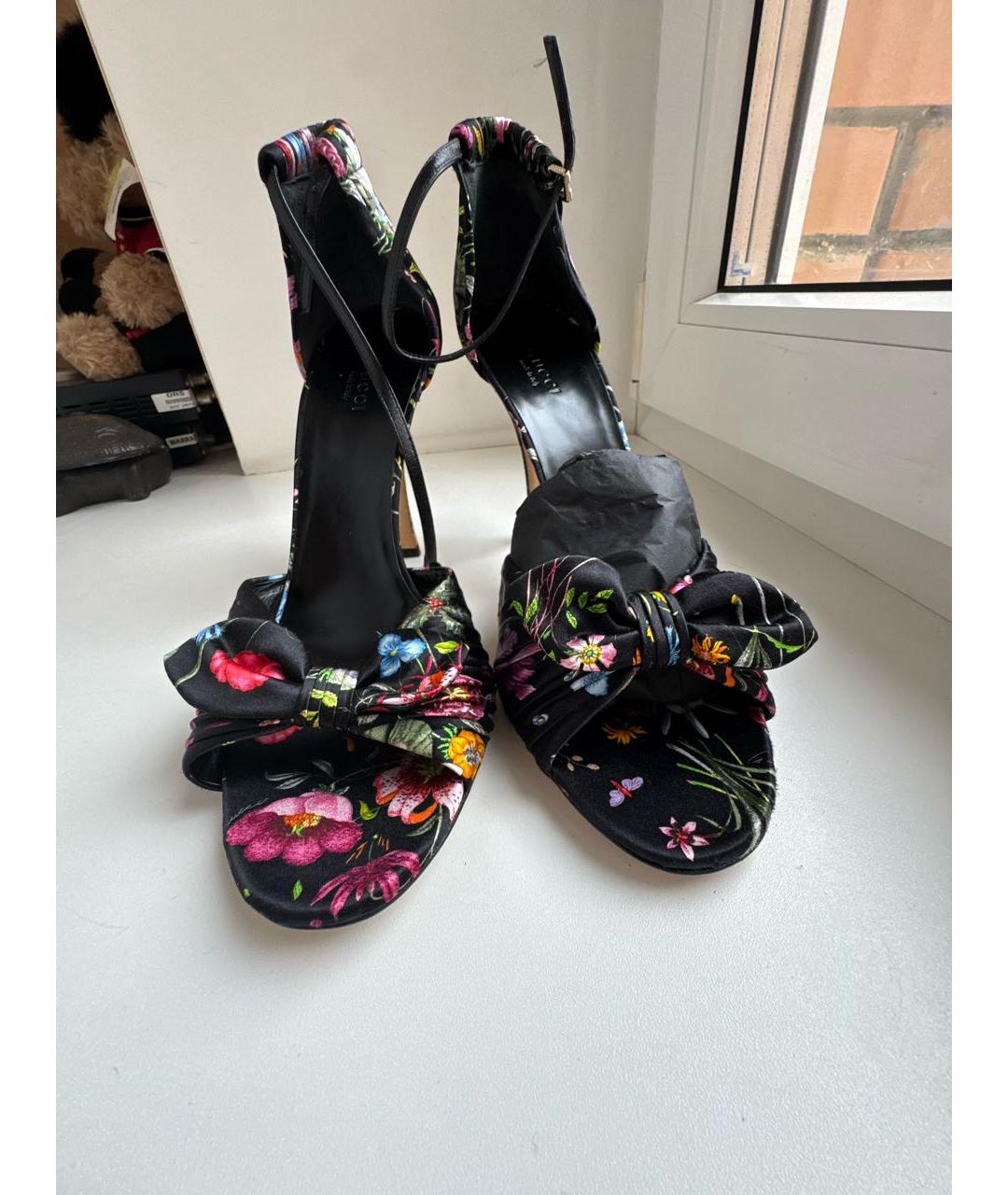 GUCCI Мульти текстильные босоножки, фото 3