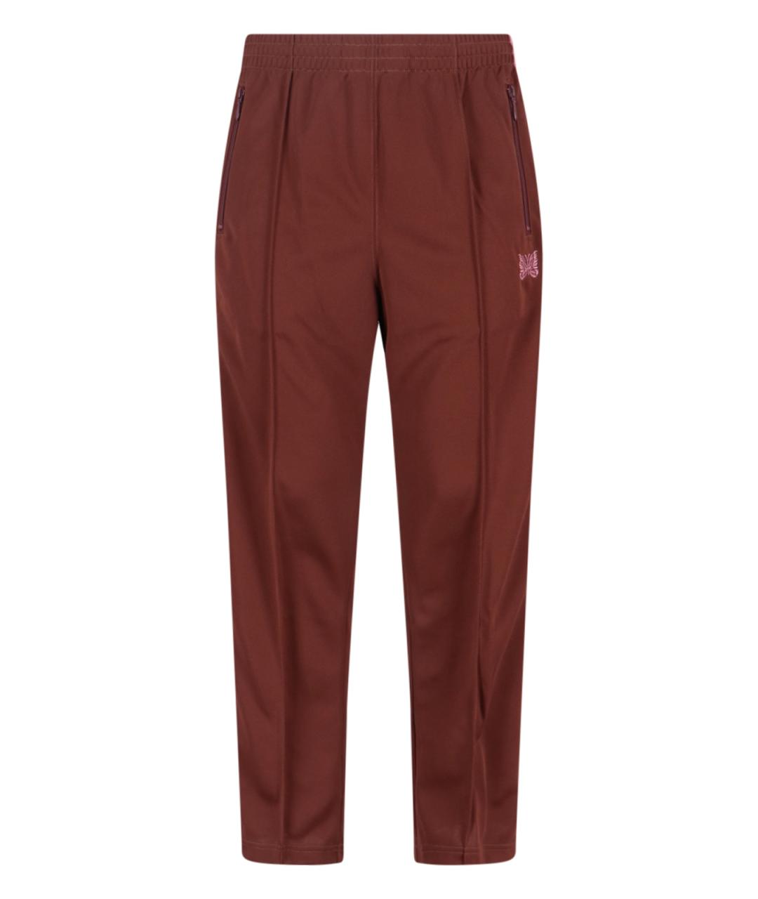 NEEDLES Коричневые полиэстеровые повседневные брюки, фото 1