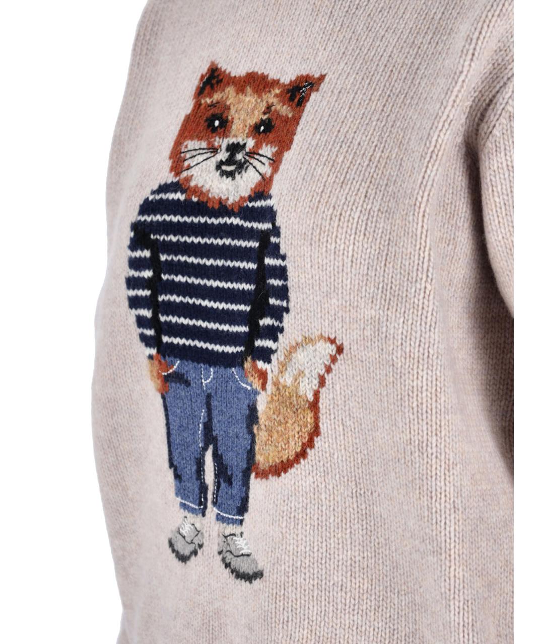 MAISON KITSUNE Серый шерстяной джемпер / свитер, фото 3