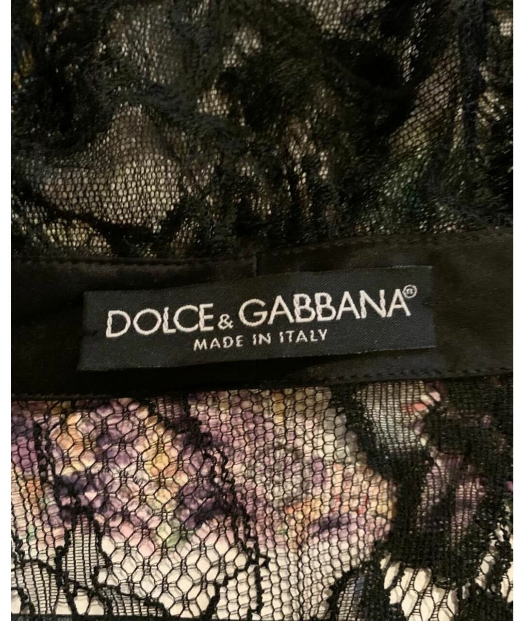 DOLCE & GABBANA VINTAGE Черная кружевная рубашка, фото 3