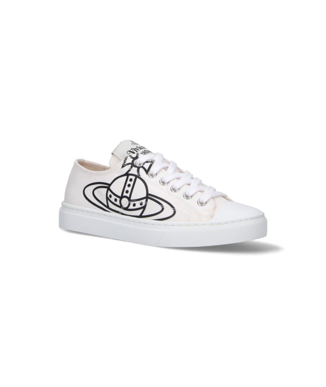 VIVIENNE WESTWOOD Белые текстильные кроссовки, фото 2