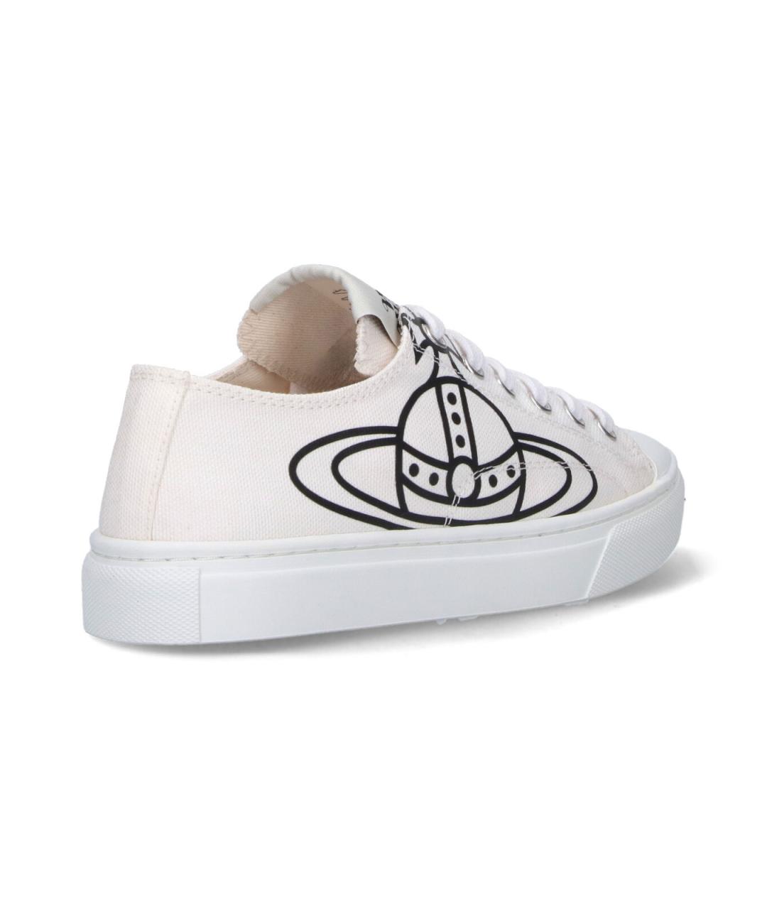 VIVIENNE WESTWOOD Белые текстильные кроссовки, фото 4