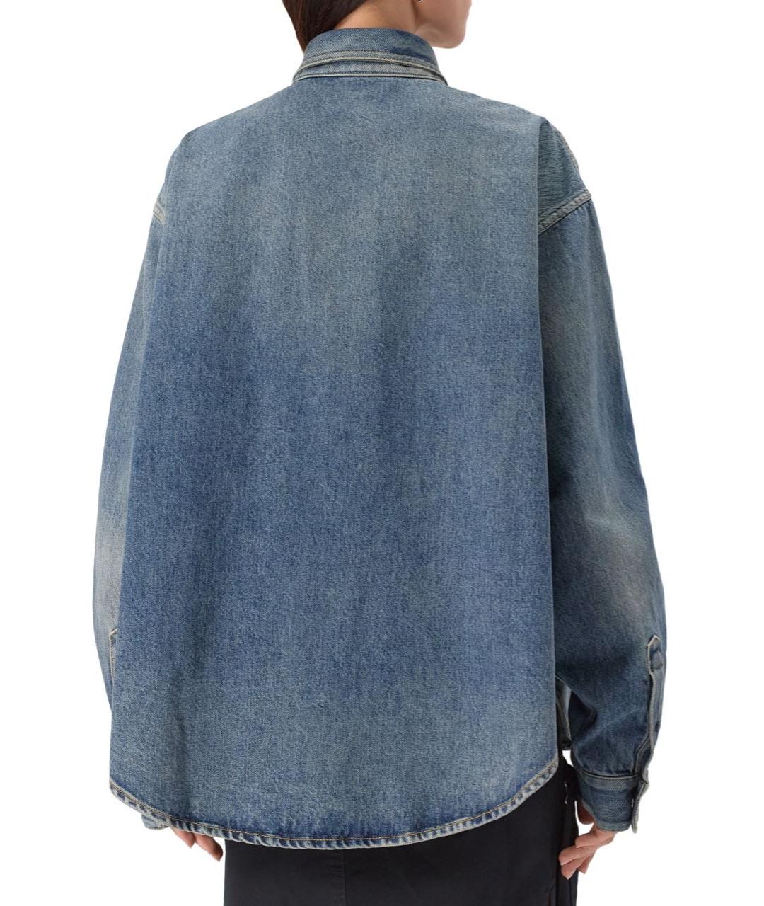 BALENCIAGA Голубая деним рубашка, фото 3