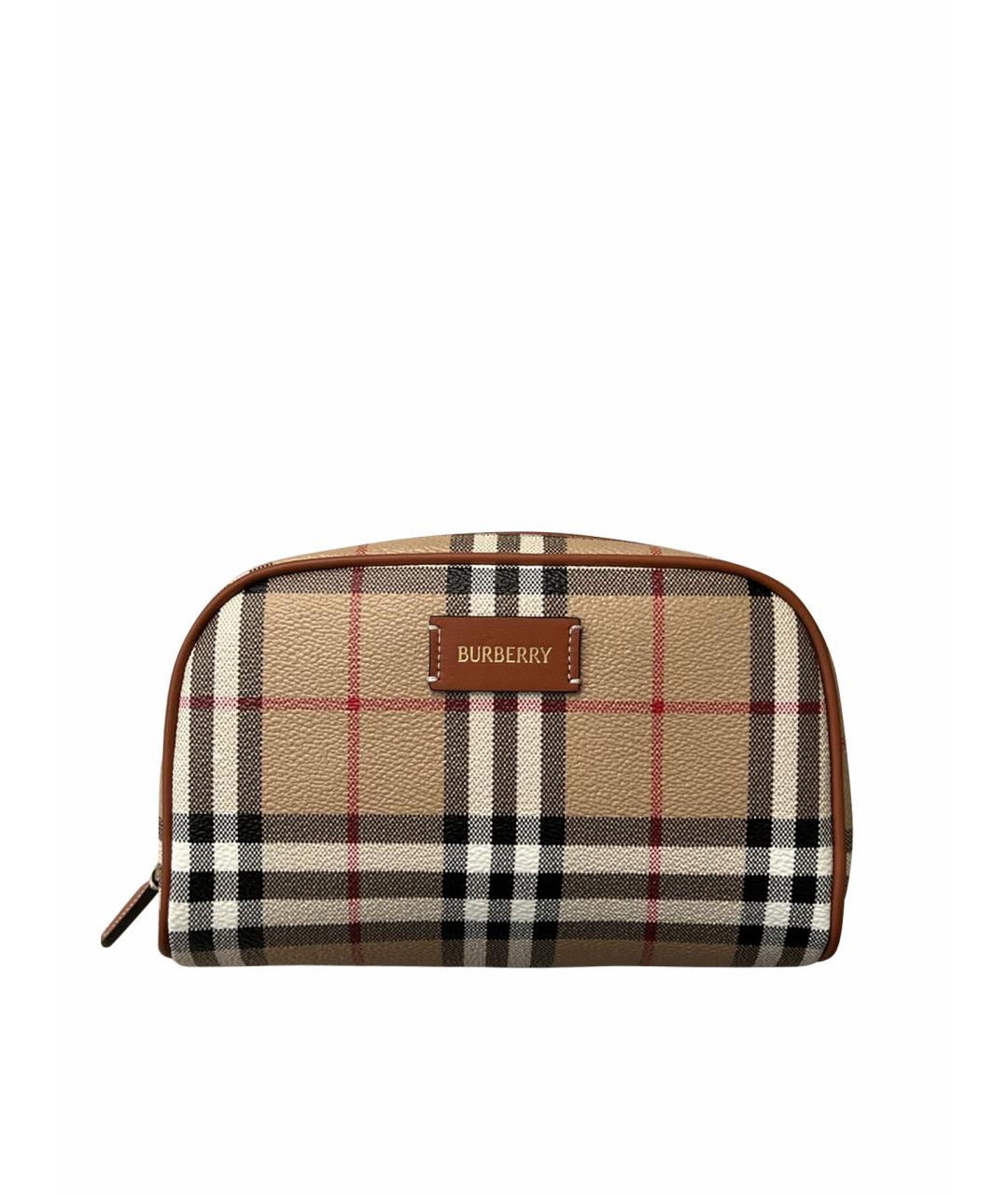 BURBERRY Бежевая косметичка, фото 1