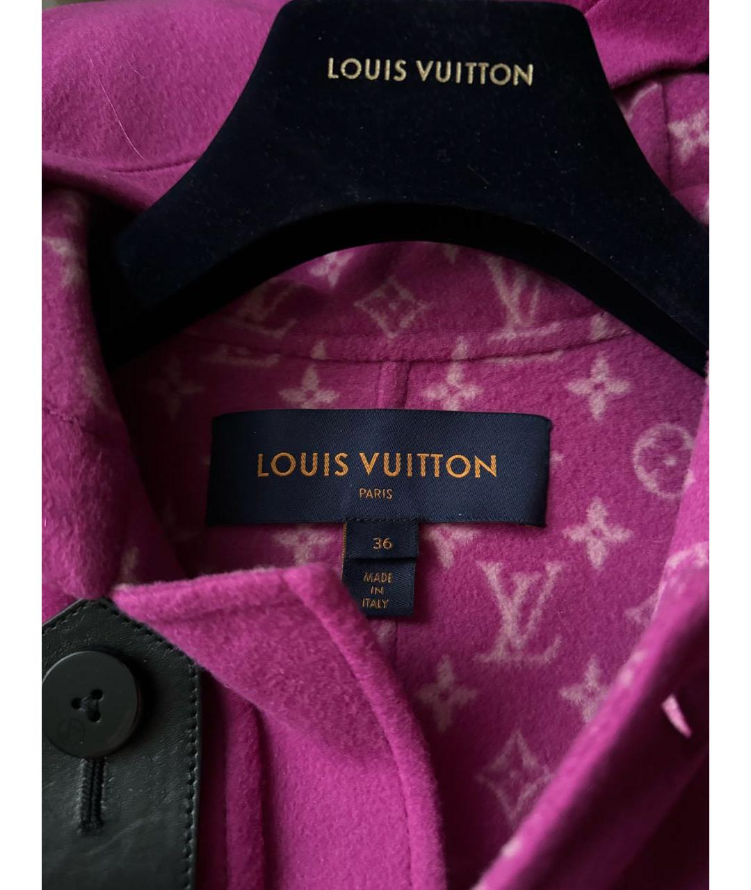 LOUIS VUITTON Фуксия шерстяное пальто, фото 2