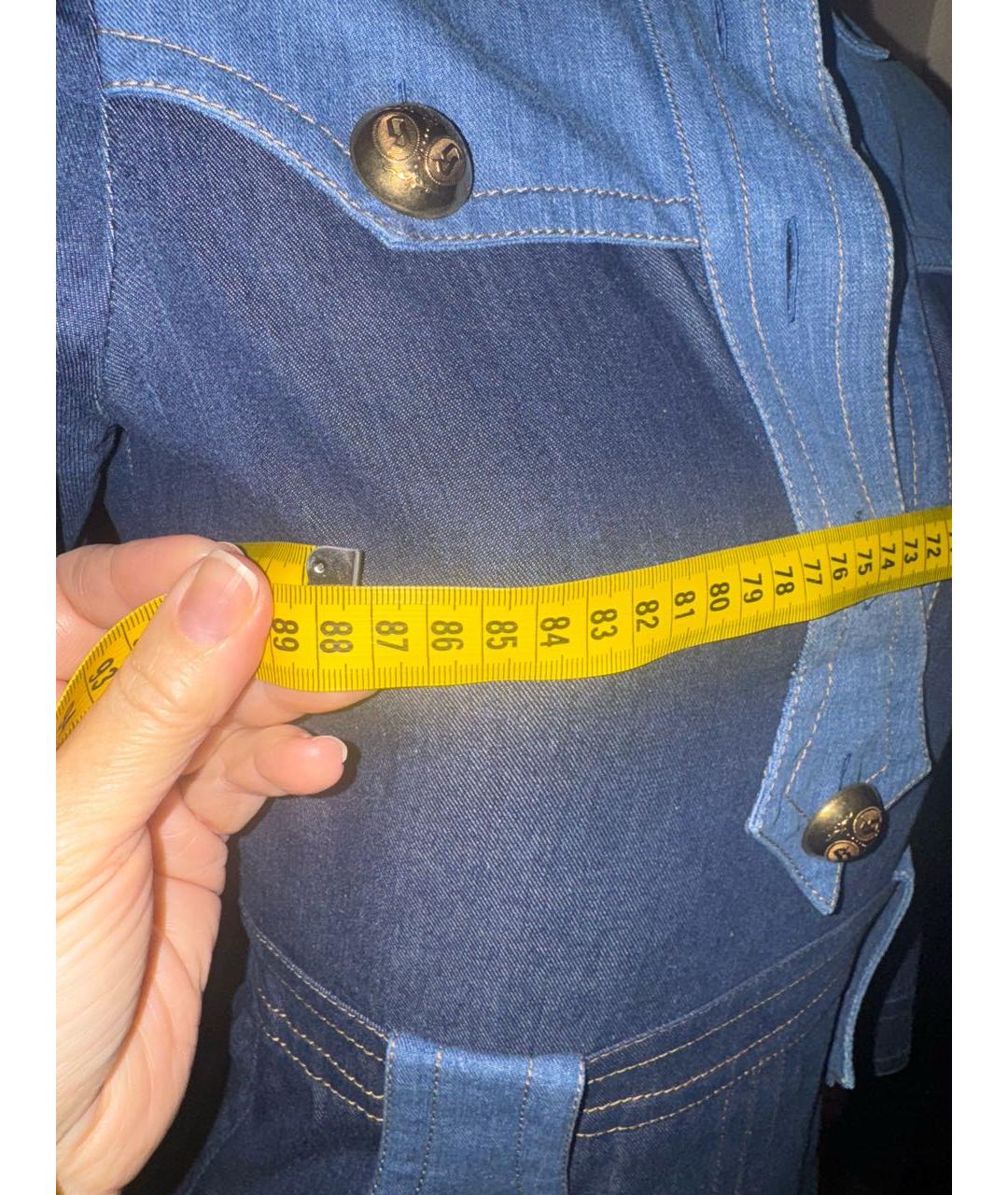 GUCCI Голубое деним повседневное платье, фото 6