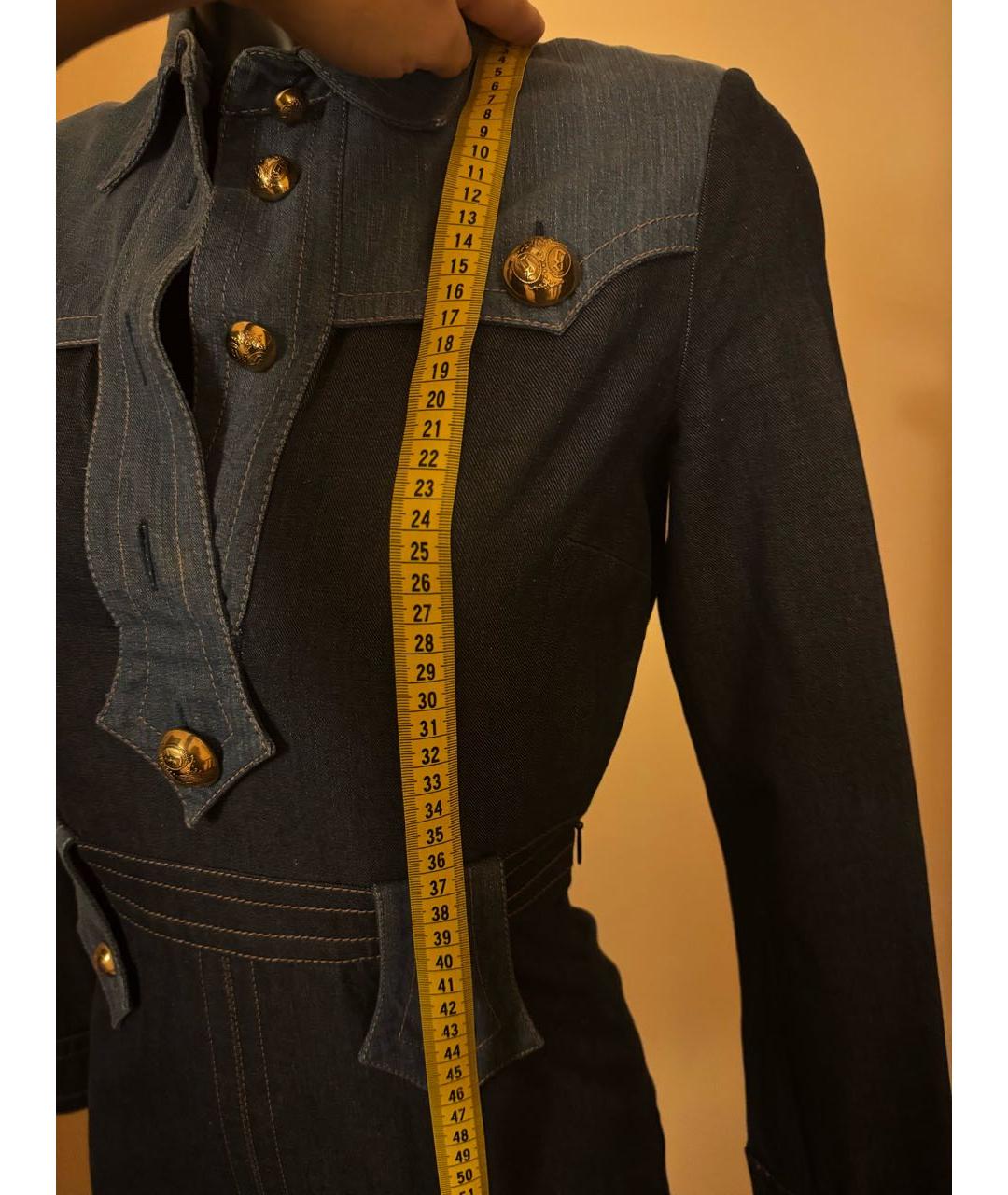 GUCCI Голубое деним повседневное платье, фото 7