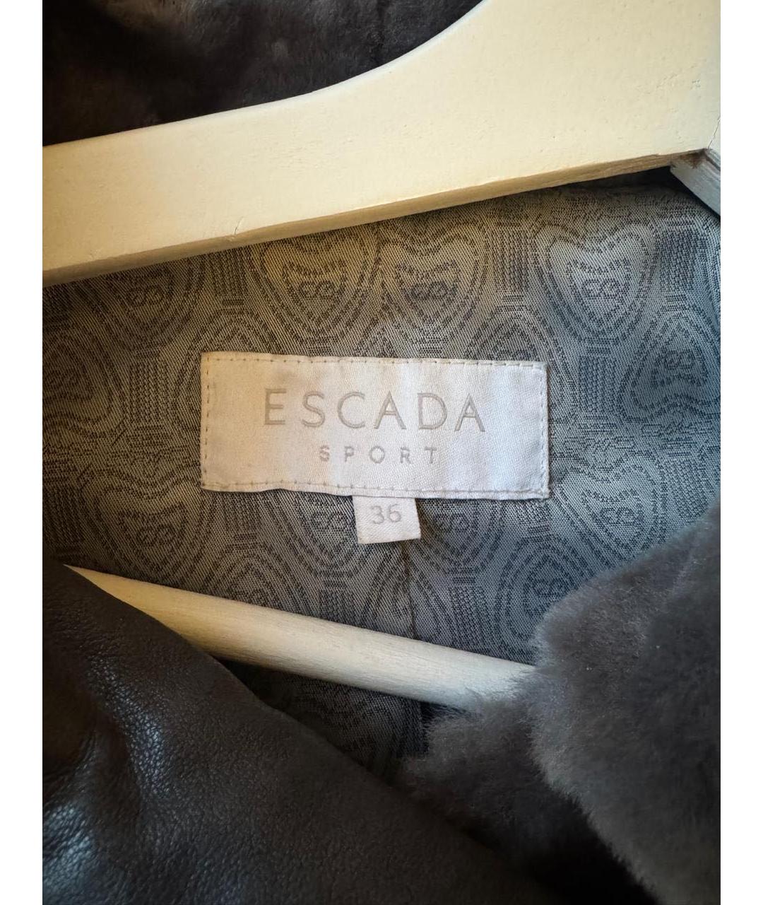 ESCADA Серая меховая шуба, фото 4
