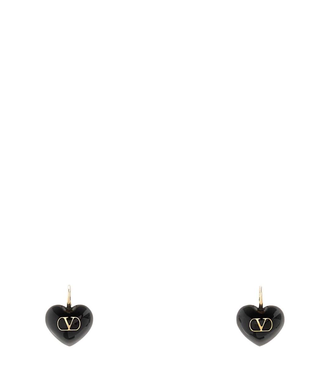 VALENTINO Черные металлические серьги, фото 1
