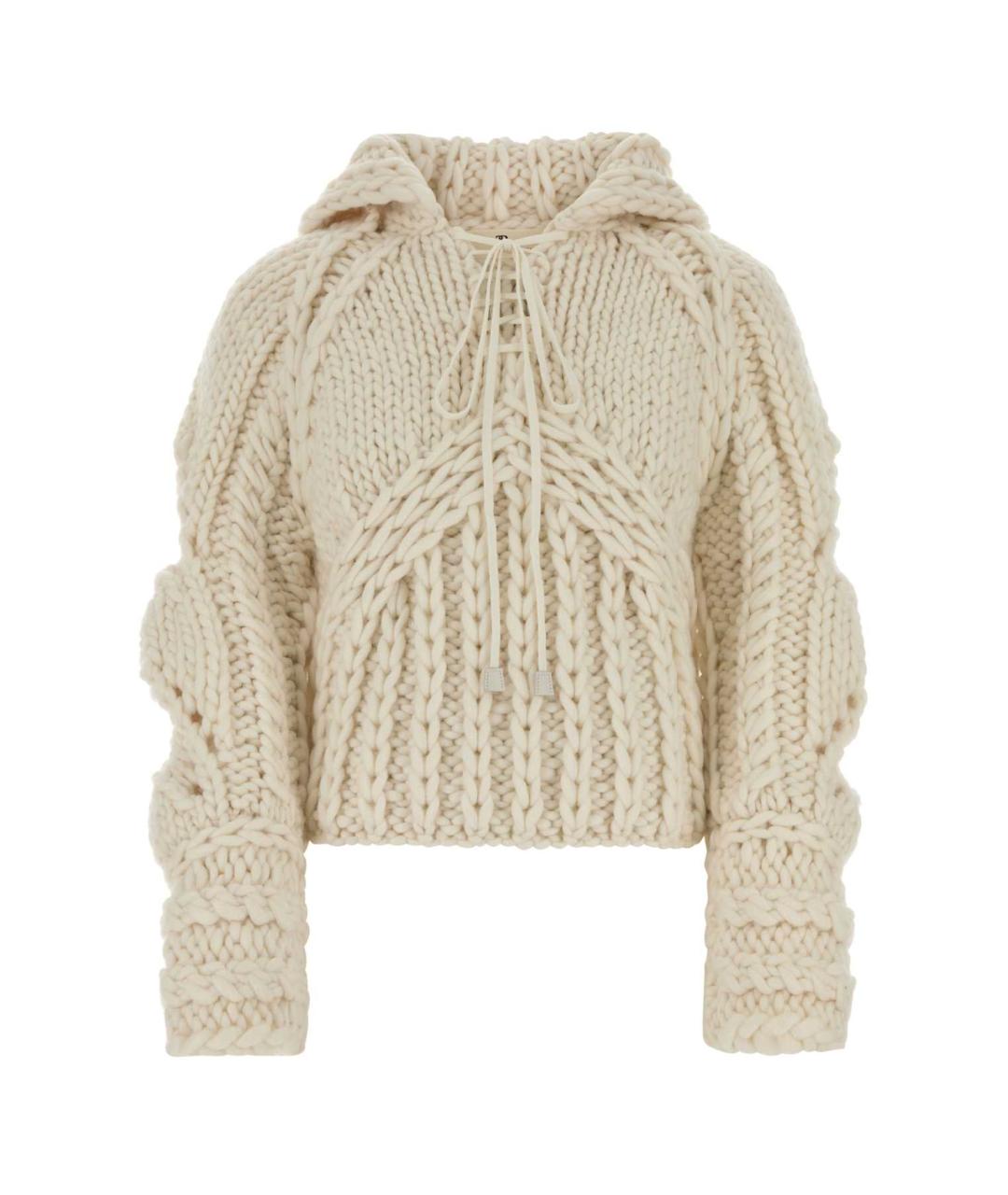 ERMANNO SCERVINO Белый шерстяной джемпер / свитер, фото 1