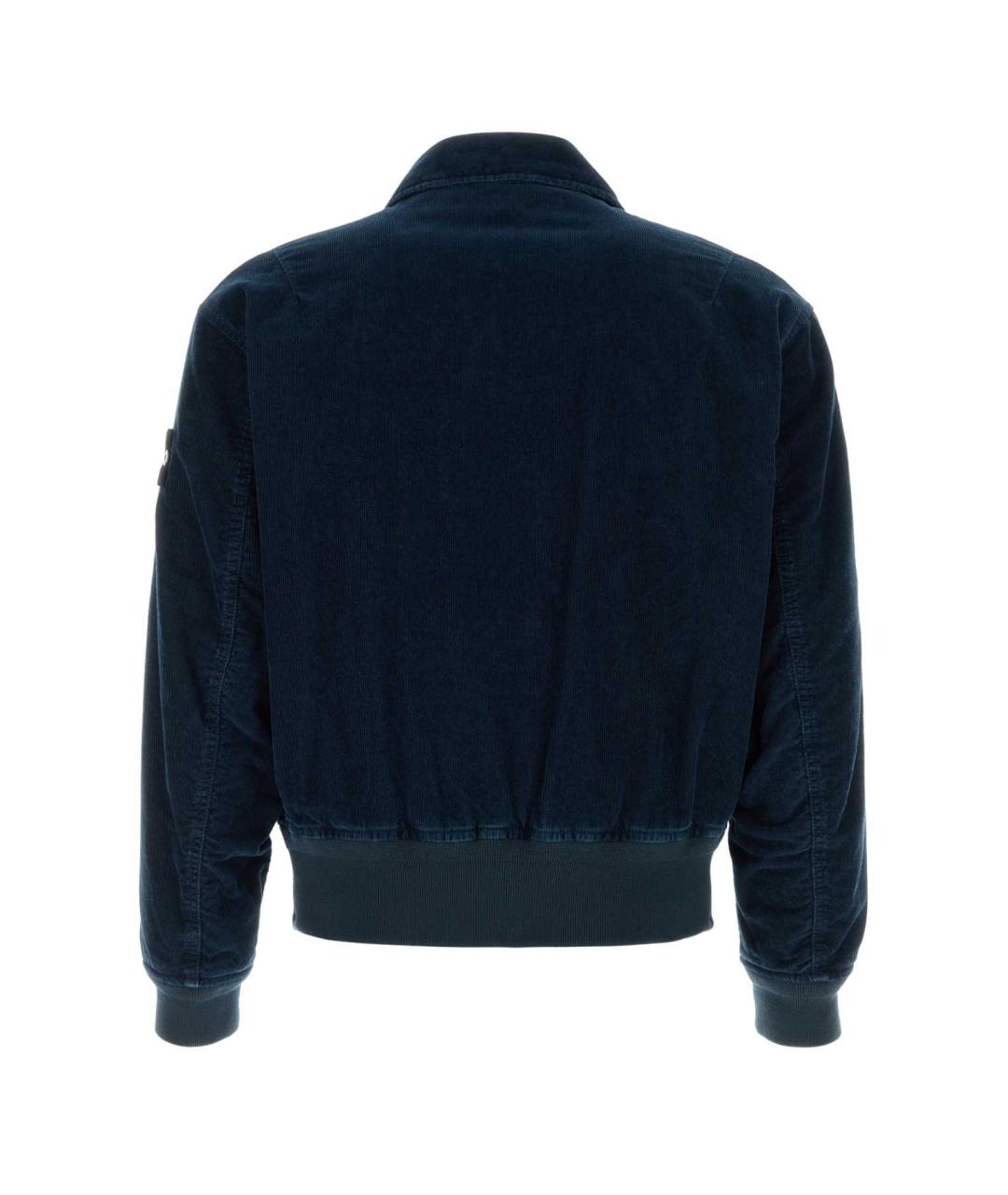 STONE ISLAND Синяя хлопко-эластановая куртка, фото 2
