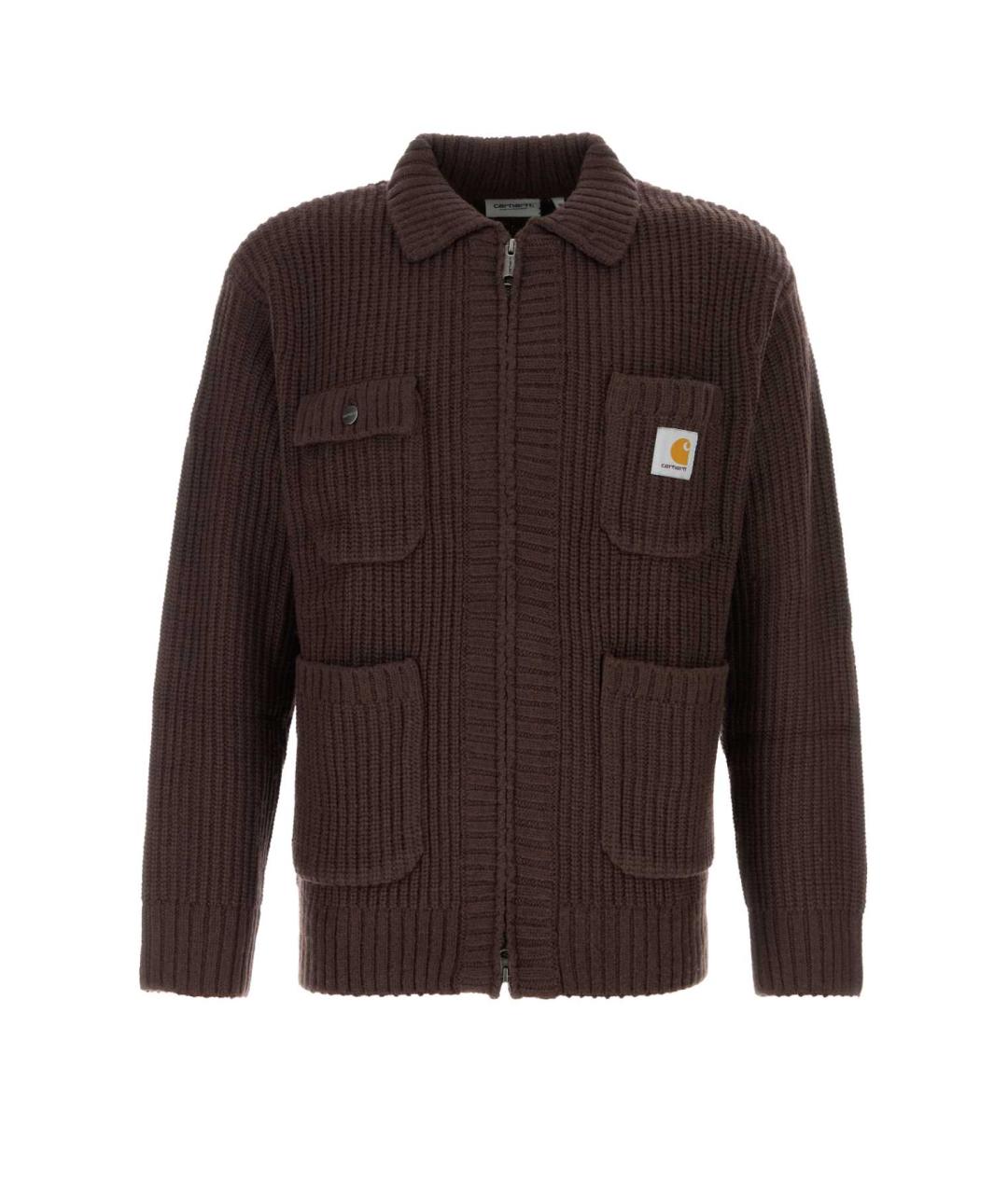 CARHARTT WIP Коричневый синтетический кардиган, фото 1