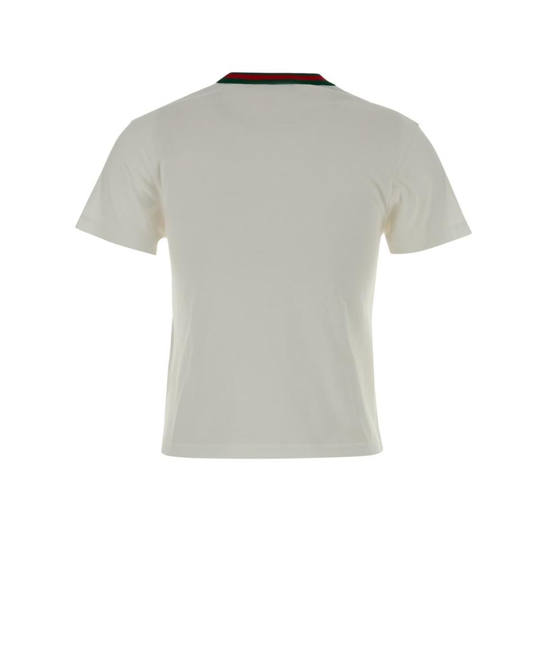 GUCCI Белая хлопковая футболка, фото 2