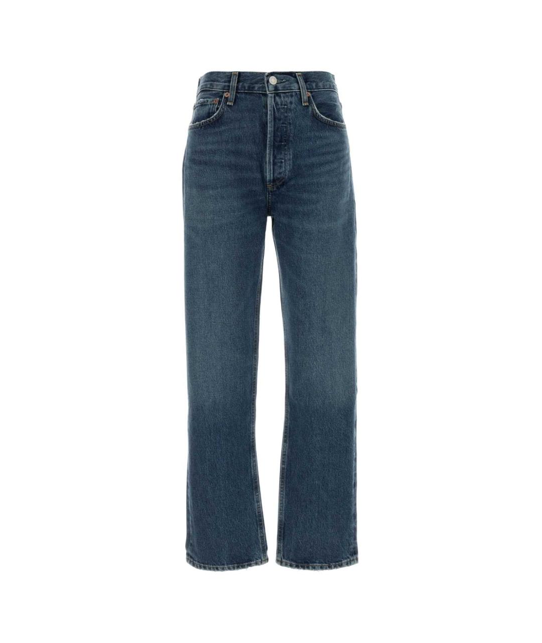 AGOLDE Синие хлопковые прямые джинсы, фото 1