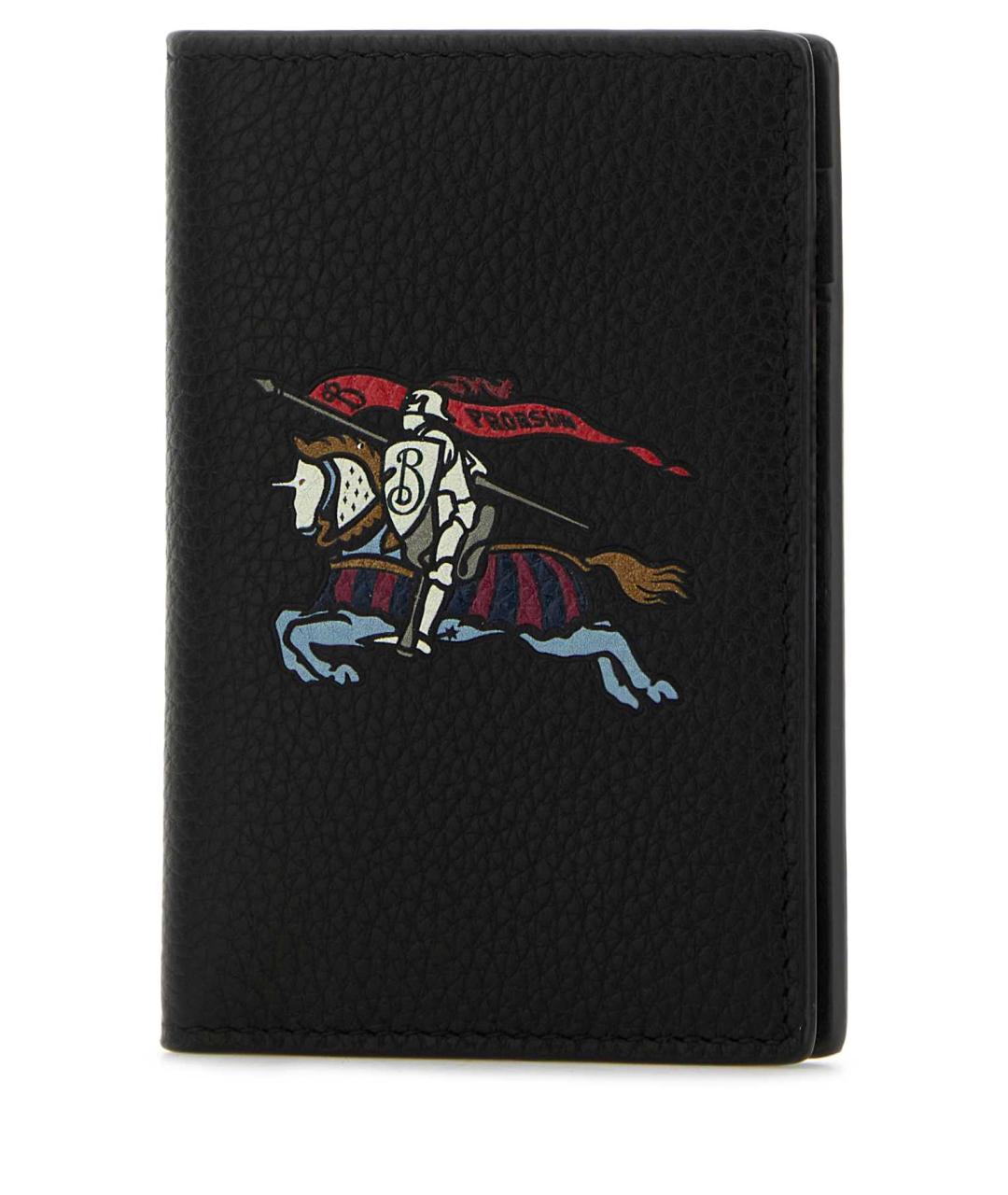 BURBERRY Черный кожаный кошелек, фото 2