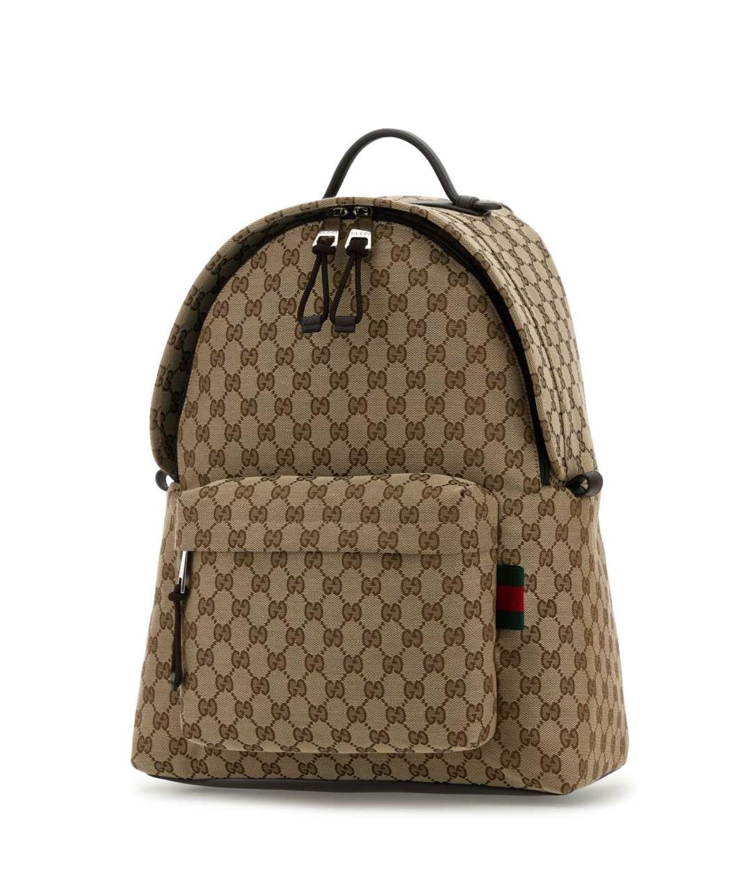 GUCCI Бежевый жаккардовый рюкзак, фото 2