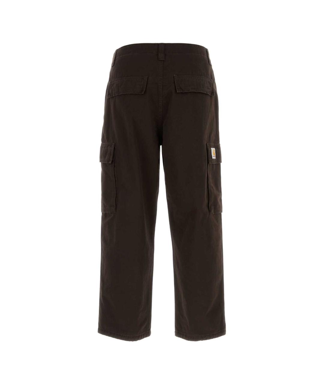 CARHARTT WIP Коричневые хлопковые повседневные брюки, фото 2