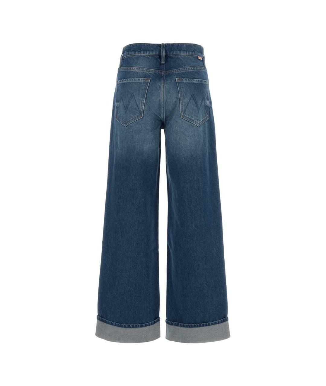 MOTHER Синие хлопко-лиоцелловые прямые джинсы, фото 2